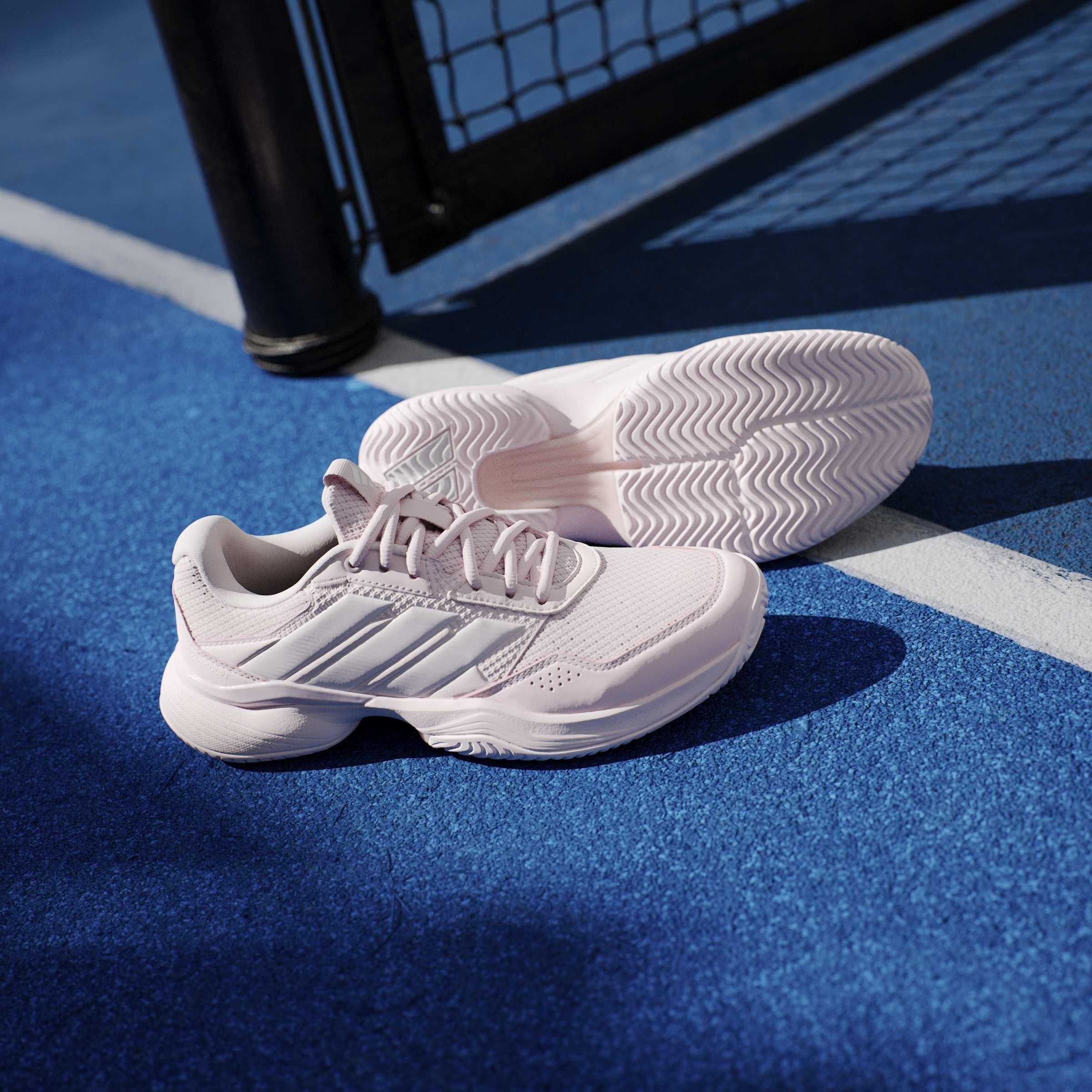 Pink/White - adidas - GameCourt 3 All Court Womens Tennis Shoes - 15