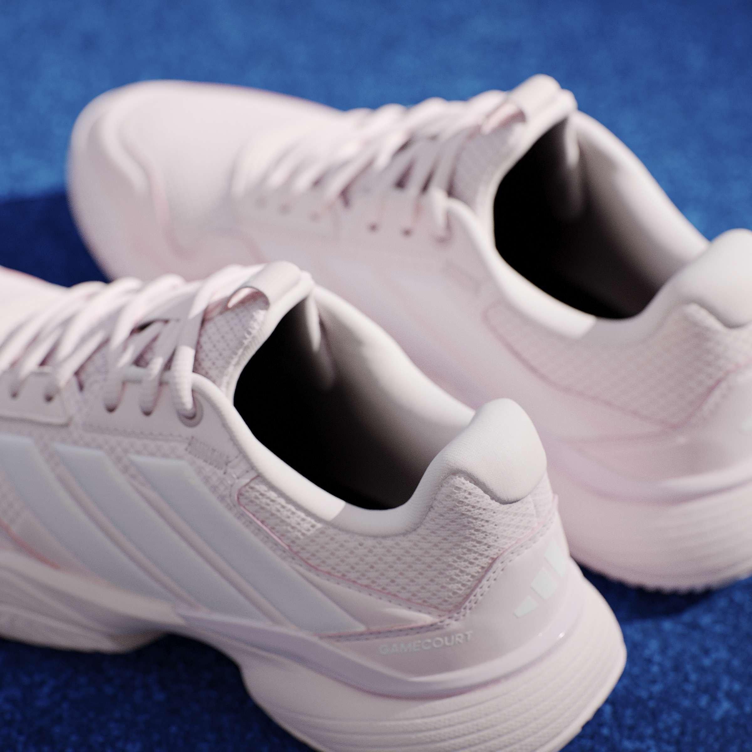 Pink/White - adidas - GameCourt 3 All Court Womens Tennis Shoes - 16