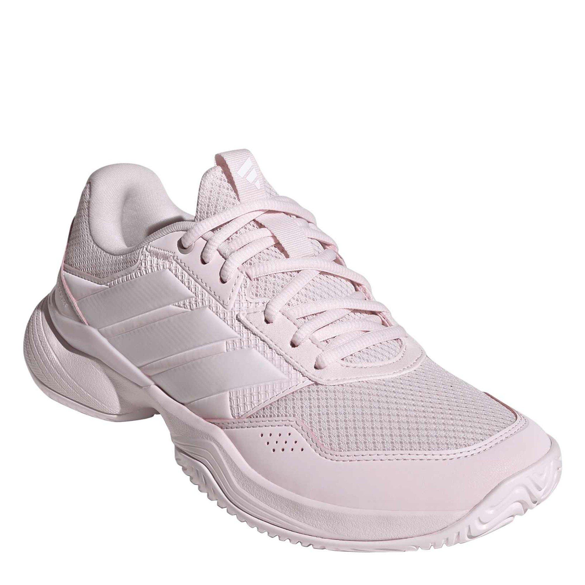 Pink/White - adidas - GameCourt 3 All Court Womens Tennis Shoes - 3