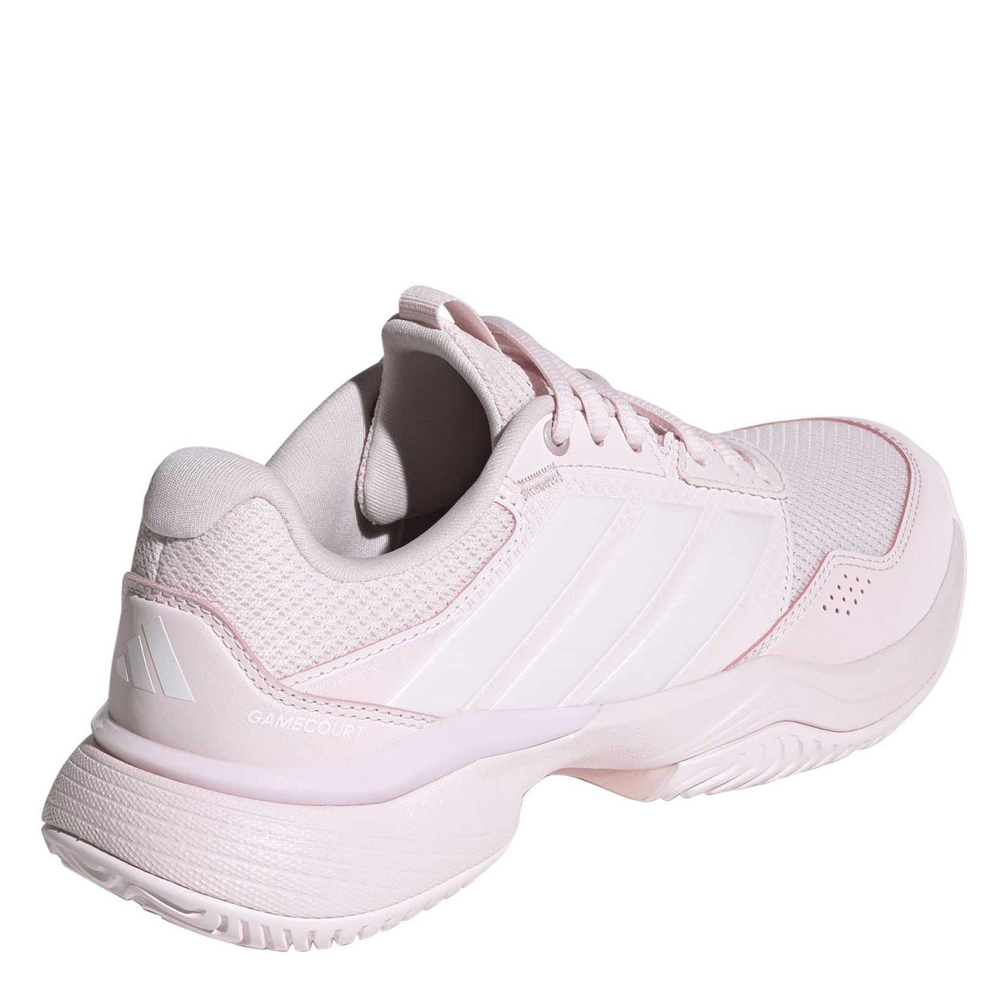 Pink/White - adidas - GameCourt 3 All Court Womens Tennis Shoes - 4