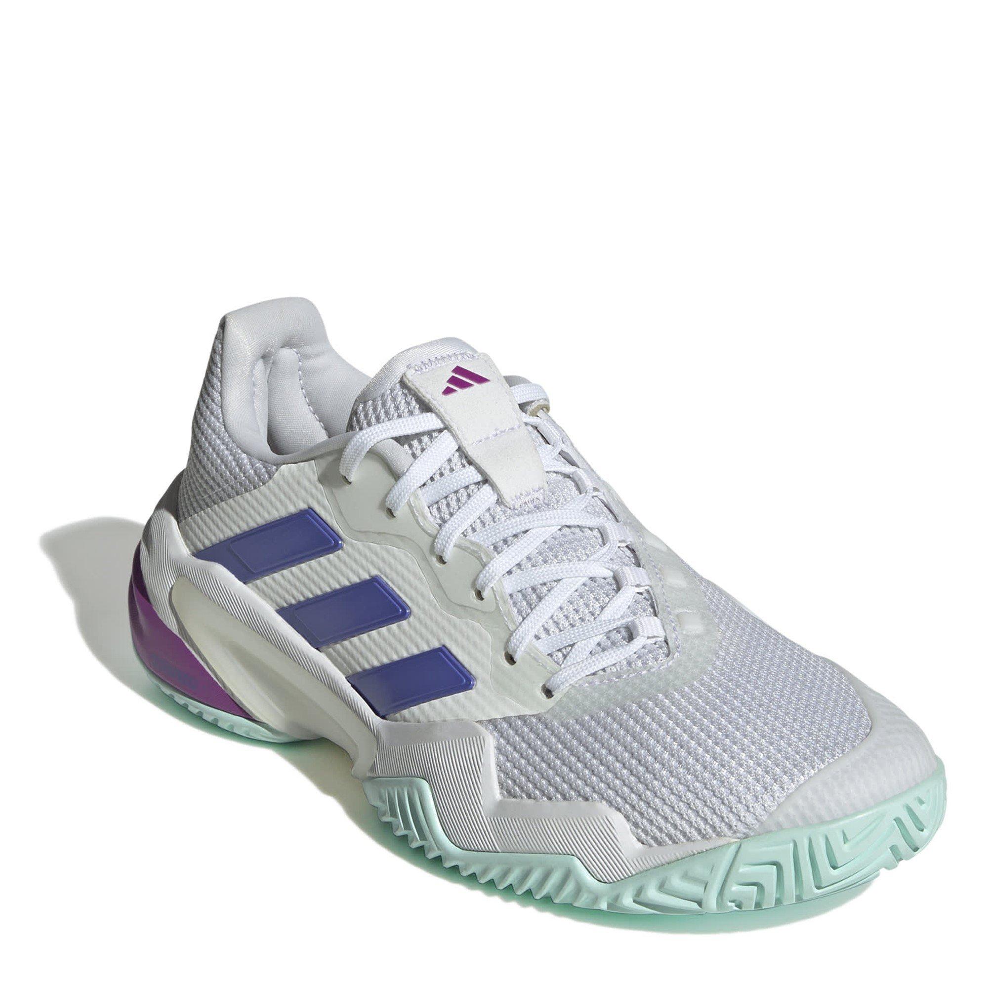 White/Blue - adidas - Barricade 13 Tennis Shoes Women's - 3