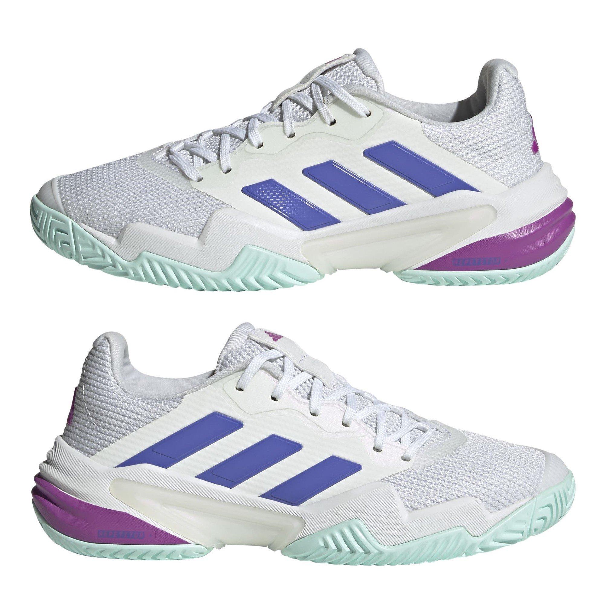 White/Blue - adidas - Barricade 13 Tennis Shoes Women's - 9