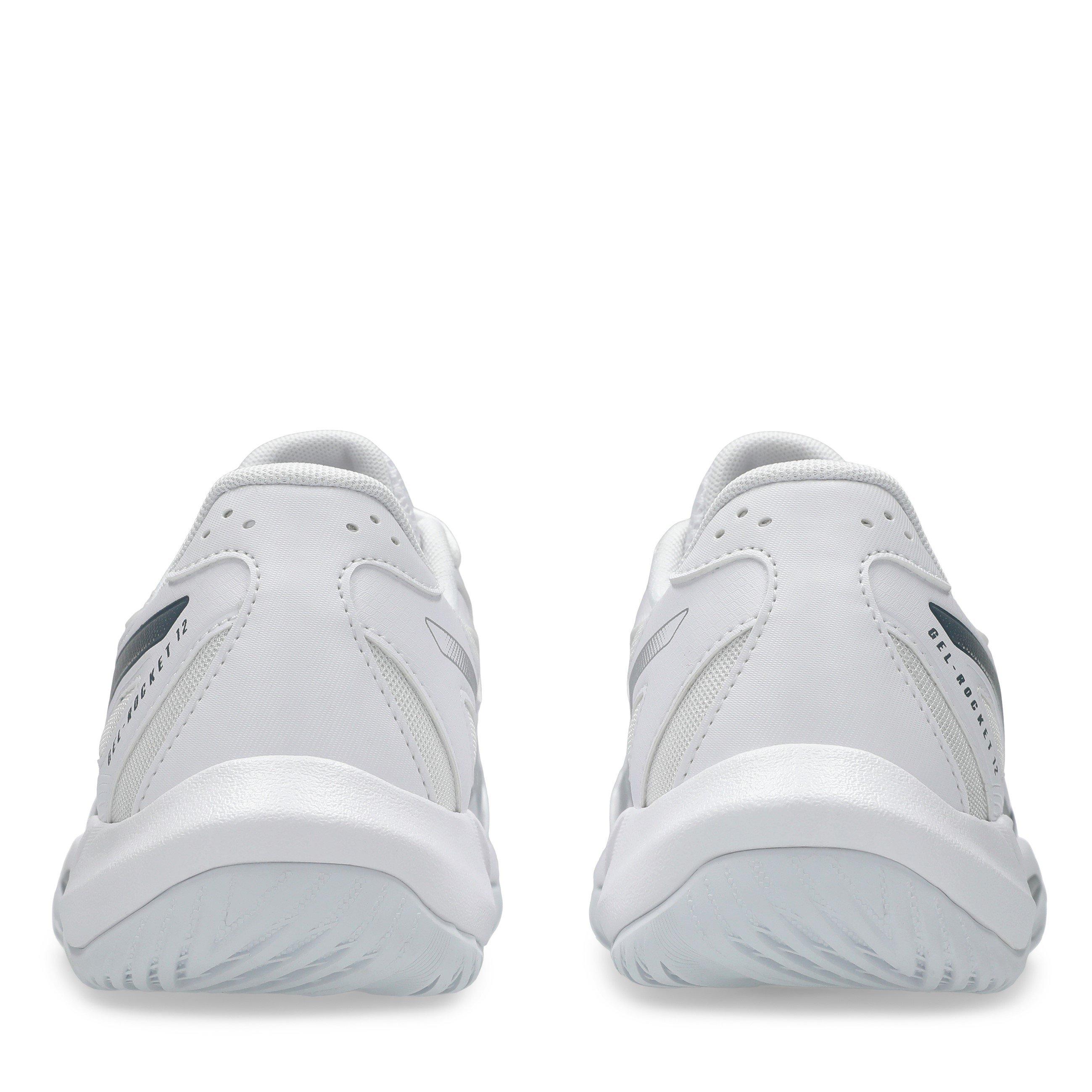 WHITE/SILVER - Asics - Gel-Rocket 12 Womens Badminton Shoes - 7