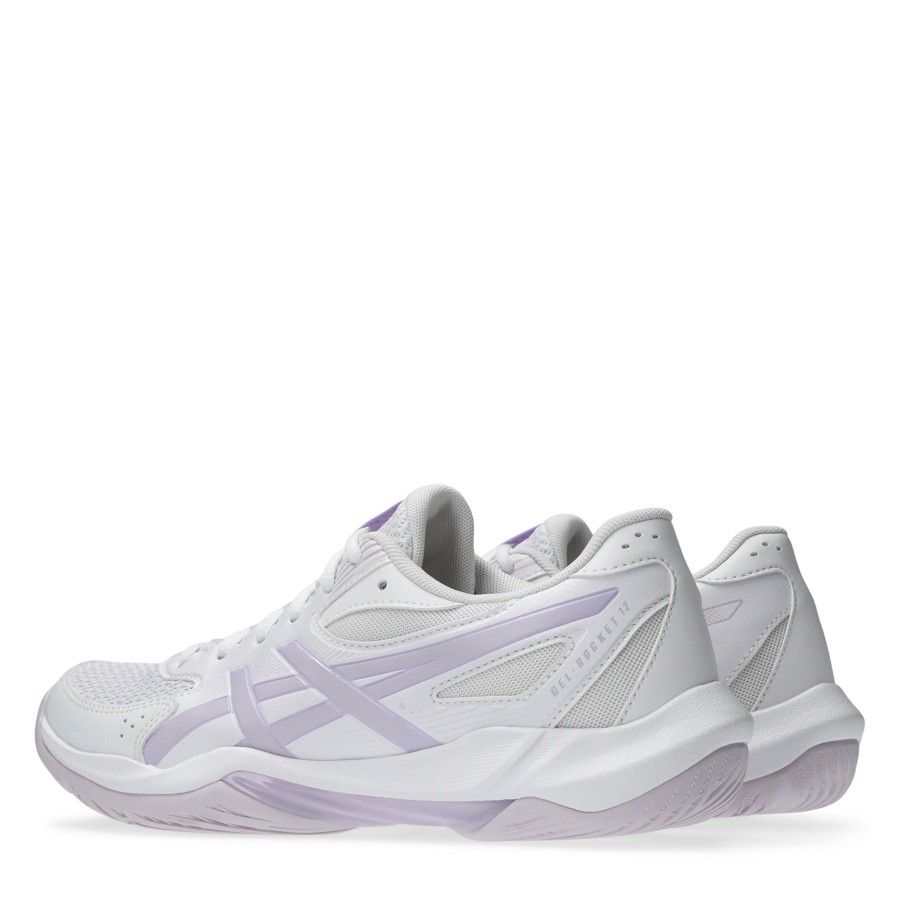 Wht/Dahlia - Asics - GEL-Rocket 12 Womens Badminton Shoes - 5