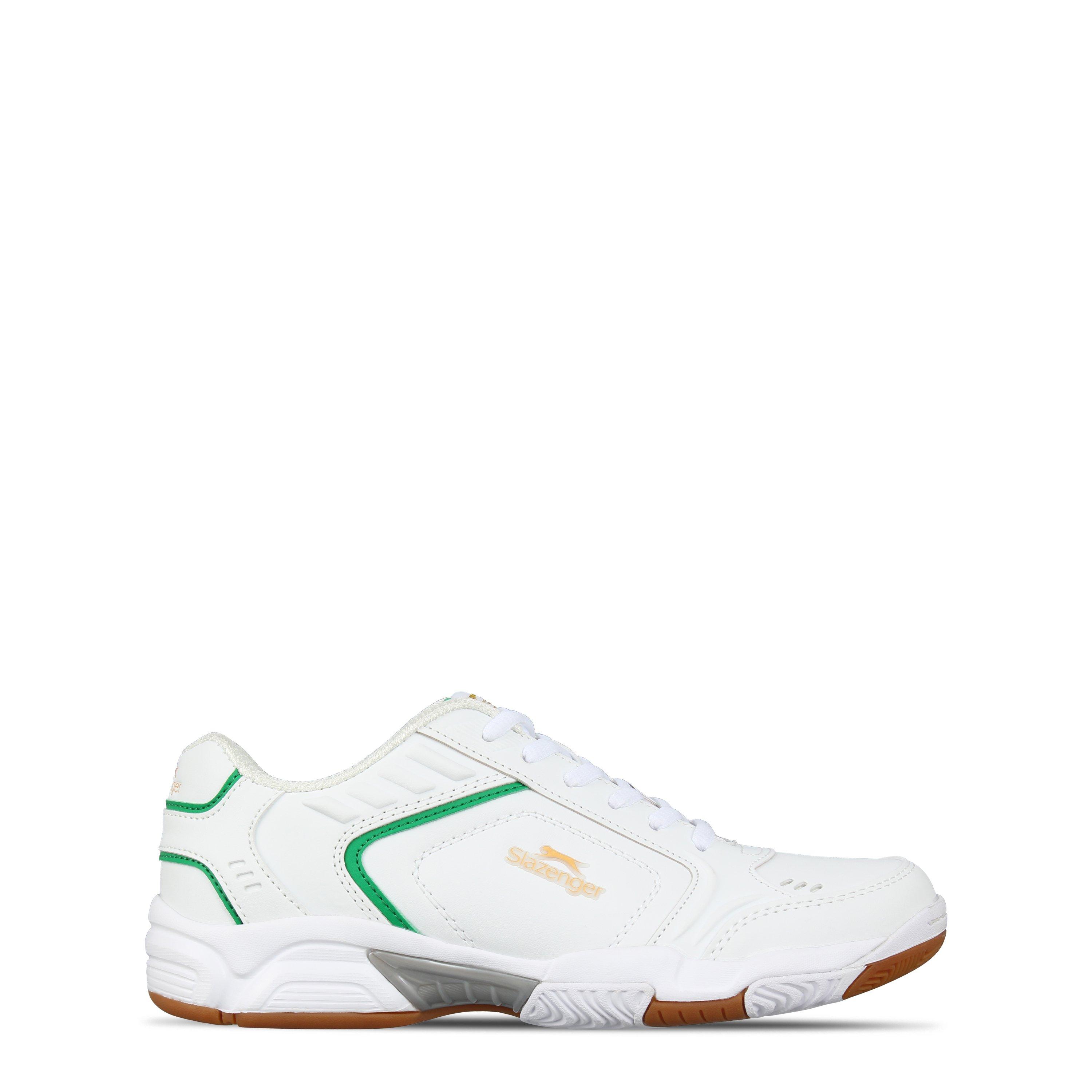 Slazenger Women's Tennis Shoe - White/Green/Gum - 5 (38)