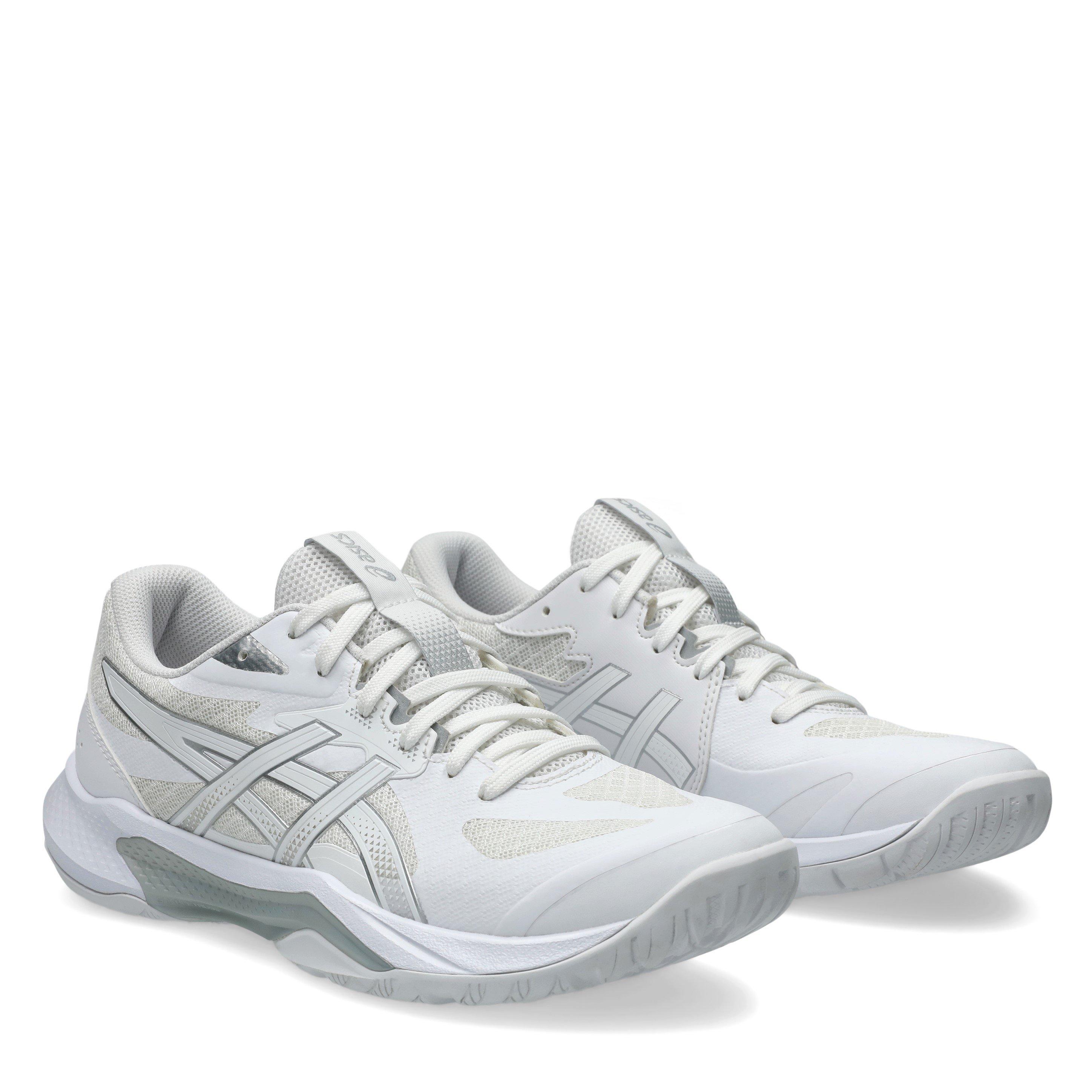 WHITE/SILVER - Asics - GEL-Tactic 13 Womens Badminton Shoes - 4