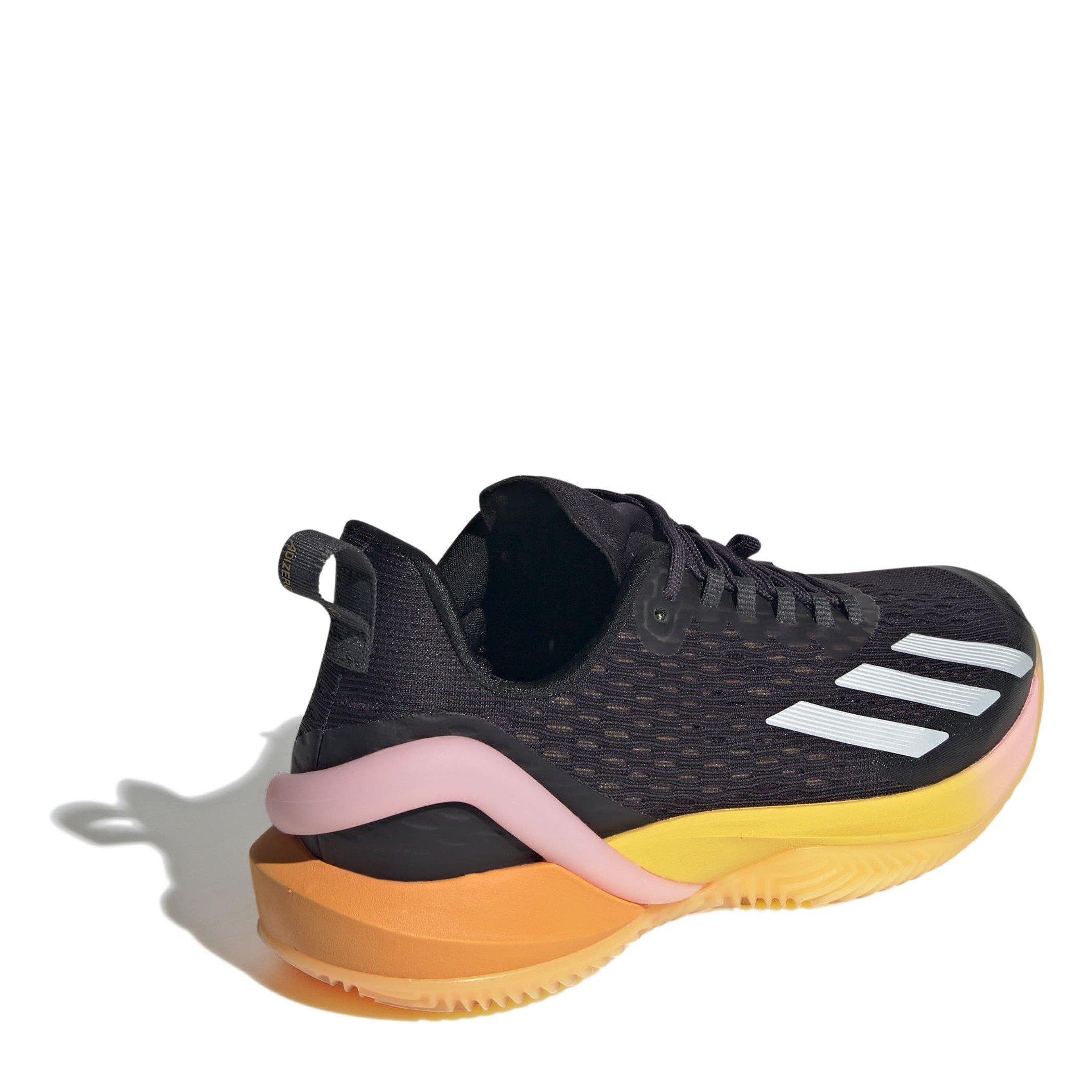 Blk/Met/Sprk - adidas - Adizero Cybersonic Clay Tennis Shoes Womens - 4