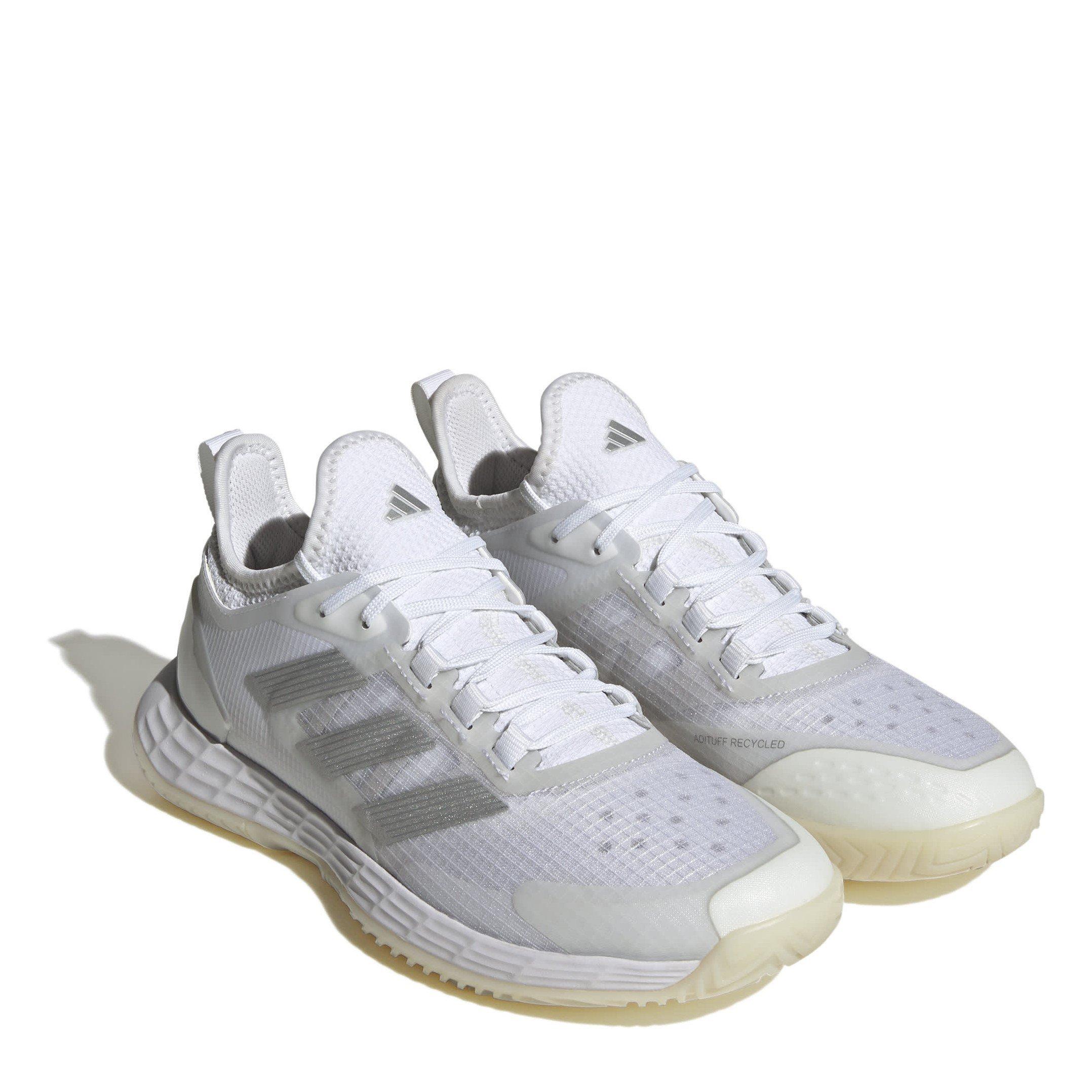Wht/Slvr/Gry - adidas - Adizero Ubersonic 4.1 W Tennis Shoes Womens - 3