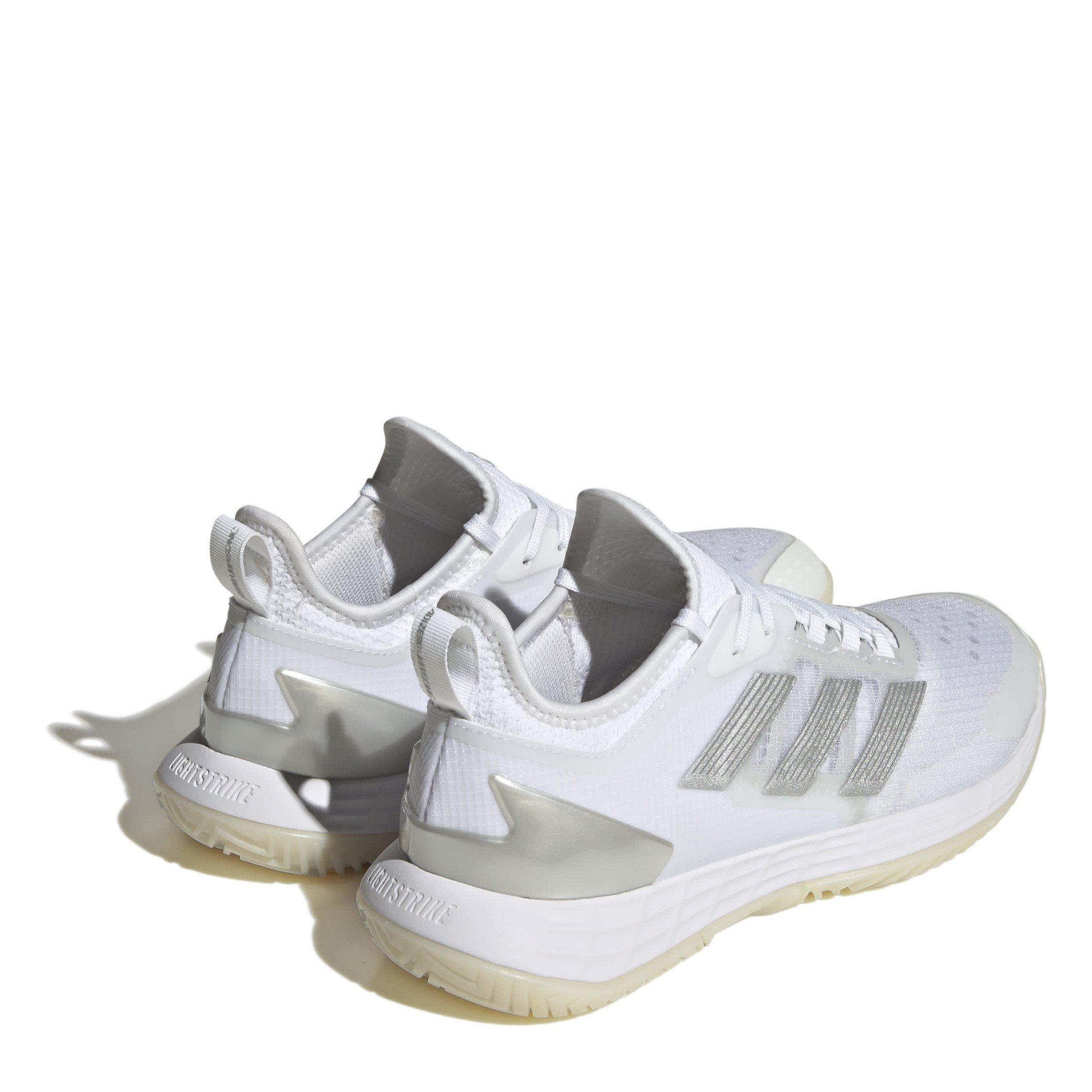 Wht/Slvr/Gry - adidas - Adizero Ubersonic 4.1 W Tennis Shoes Womens - 4
