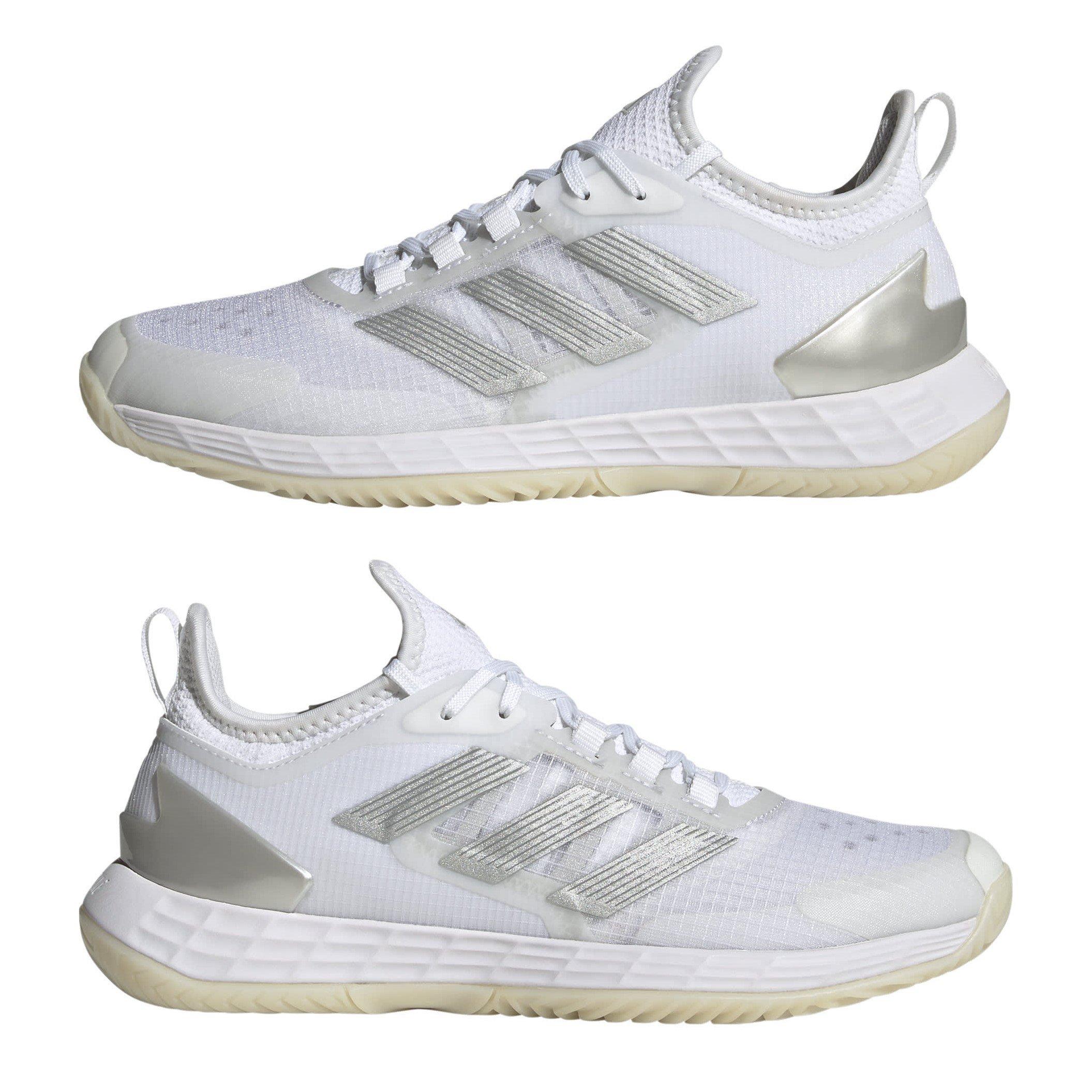 Wht/Slvr/Gry - adidas - Adizero Ubersonic 4.1 W Tennis Shoes Womens - 9