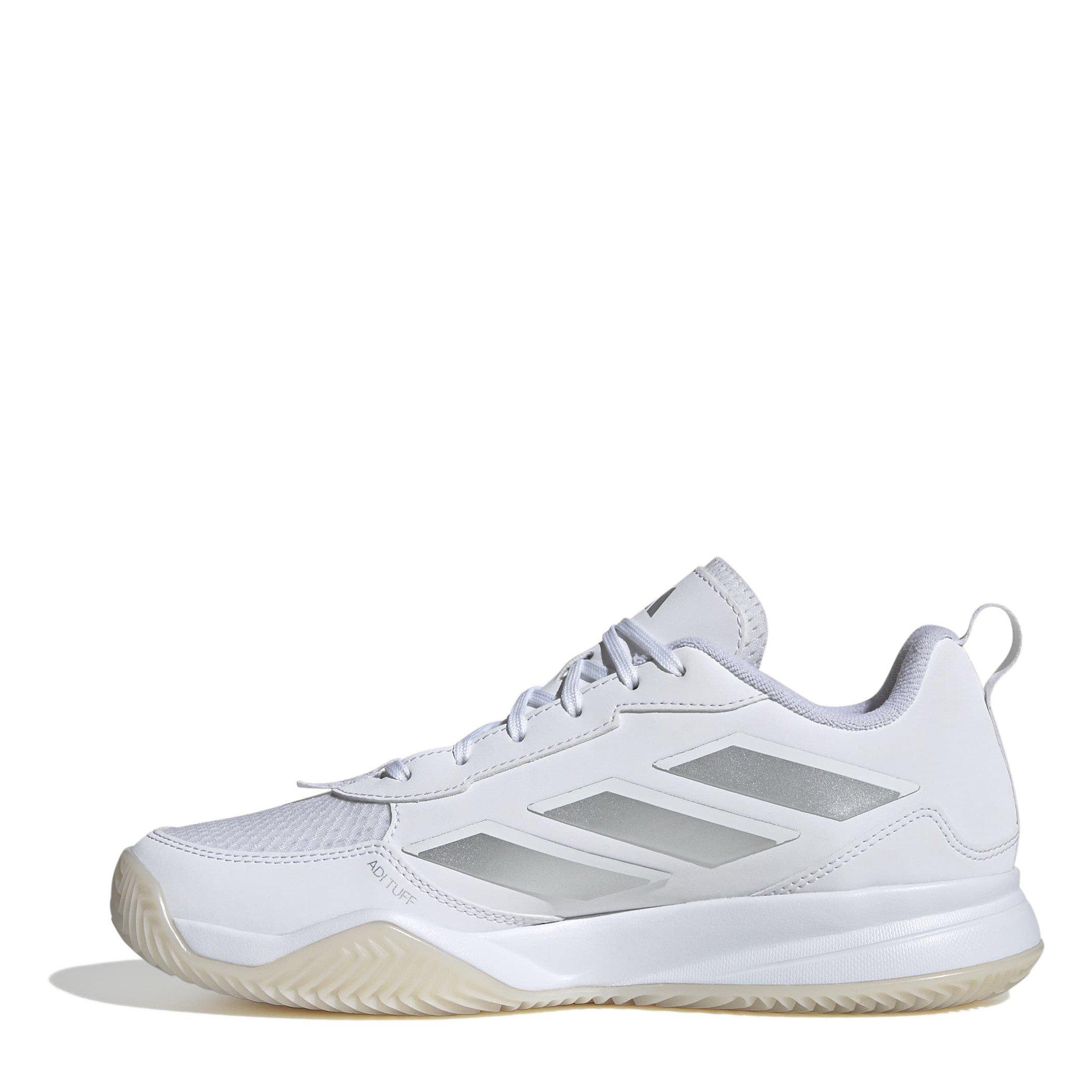 Wht/Slvr/Wht - adidas - Avaflash Clay Tennis Shoes Womens - 2