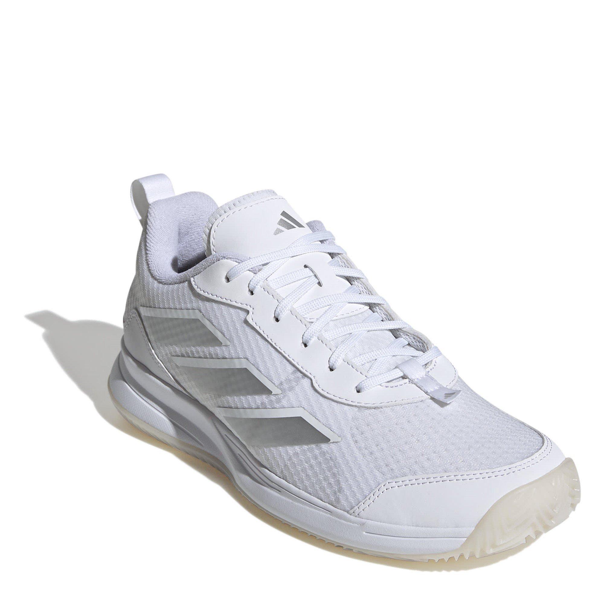 Wht/Slvr/Wht - adidas - Avaflash Clay Tennis Shoes Womens - 3
