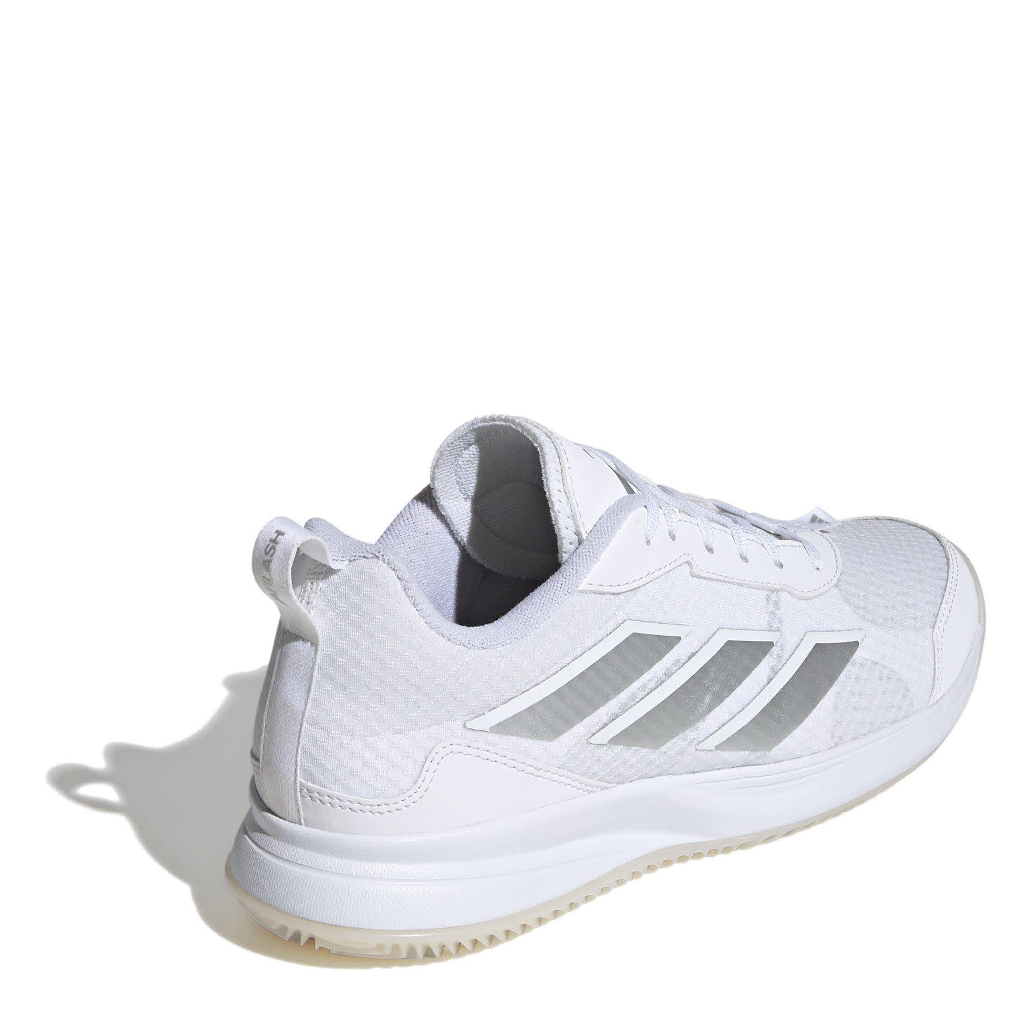 Wht/Slvr/Wht - adidas - Avaflash Clay Tennis Shoes Womens - 4