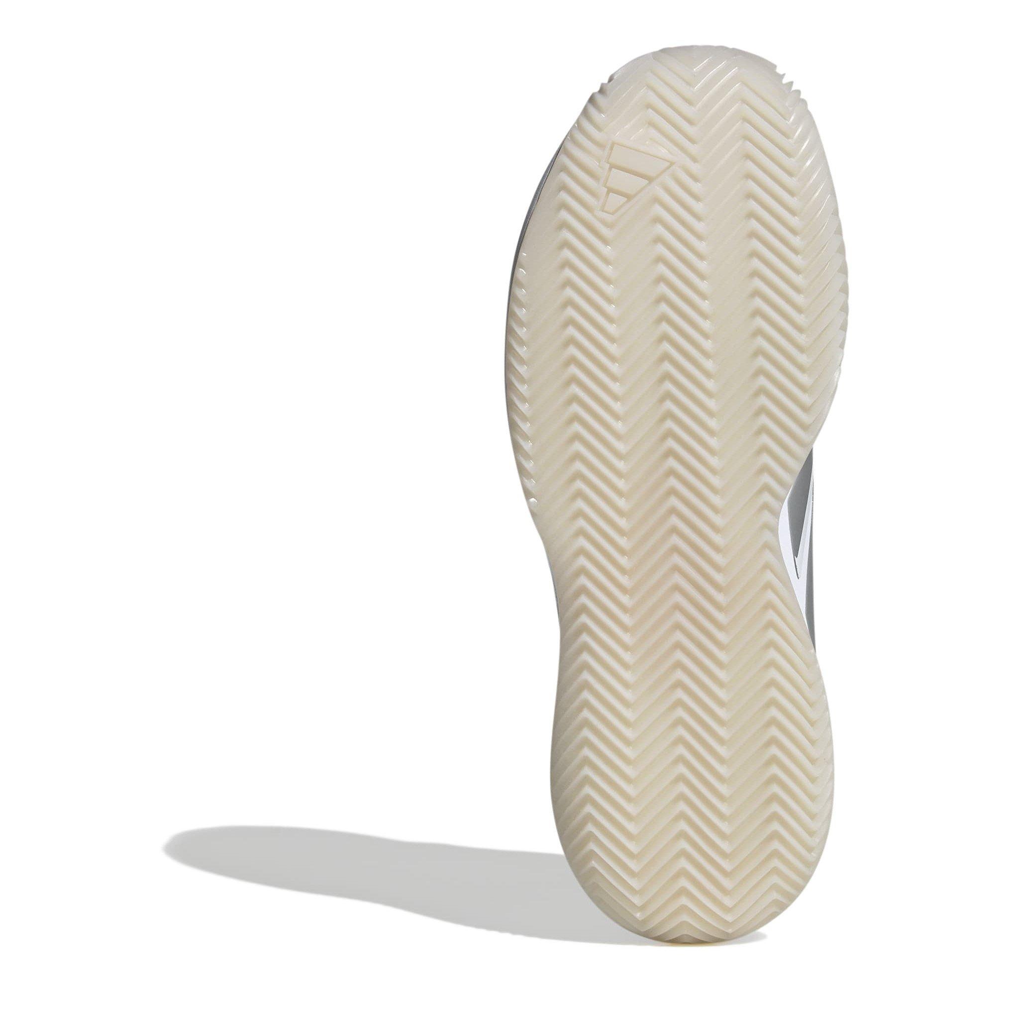 Wht/Slvr/Wht - adidas - Avaflash Clay Tennis Shoes Womens - 6