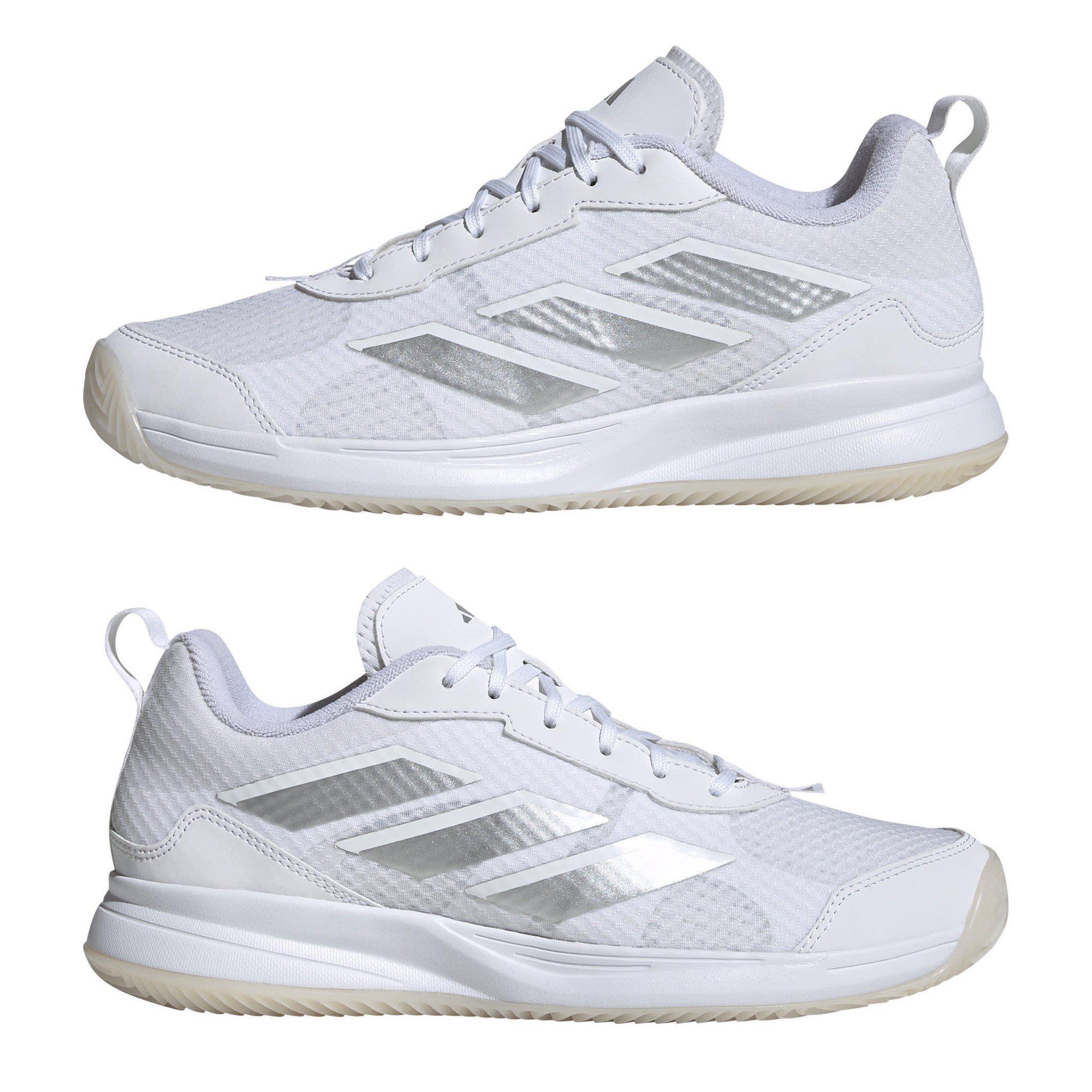 Wht/Slvr/Wht - adidas - Avaflash Clay Tennis Shoes Womens - 9