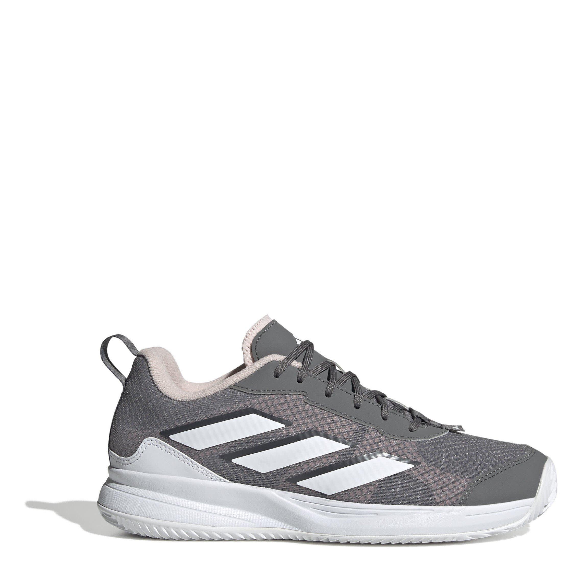 Gry/Wht/Pink - adidas - Avaflash Clay Tennis Shoes Womens - 1