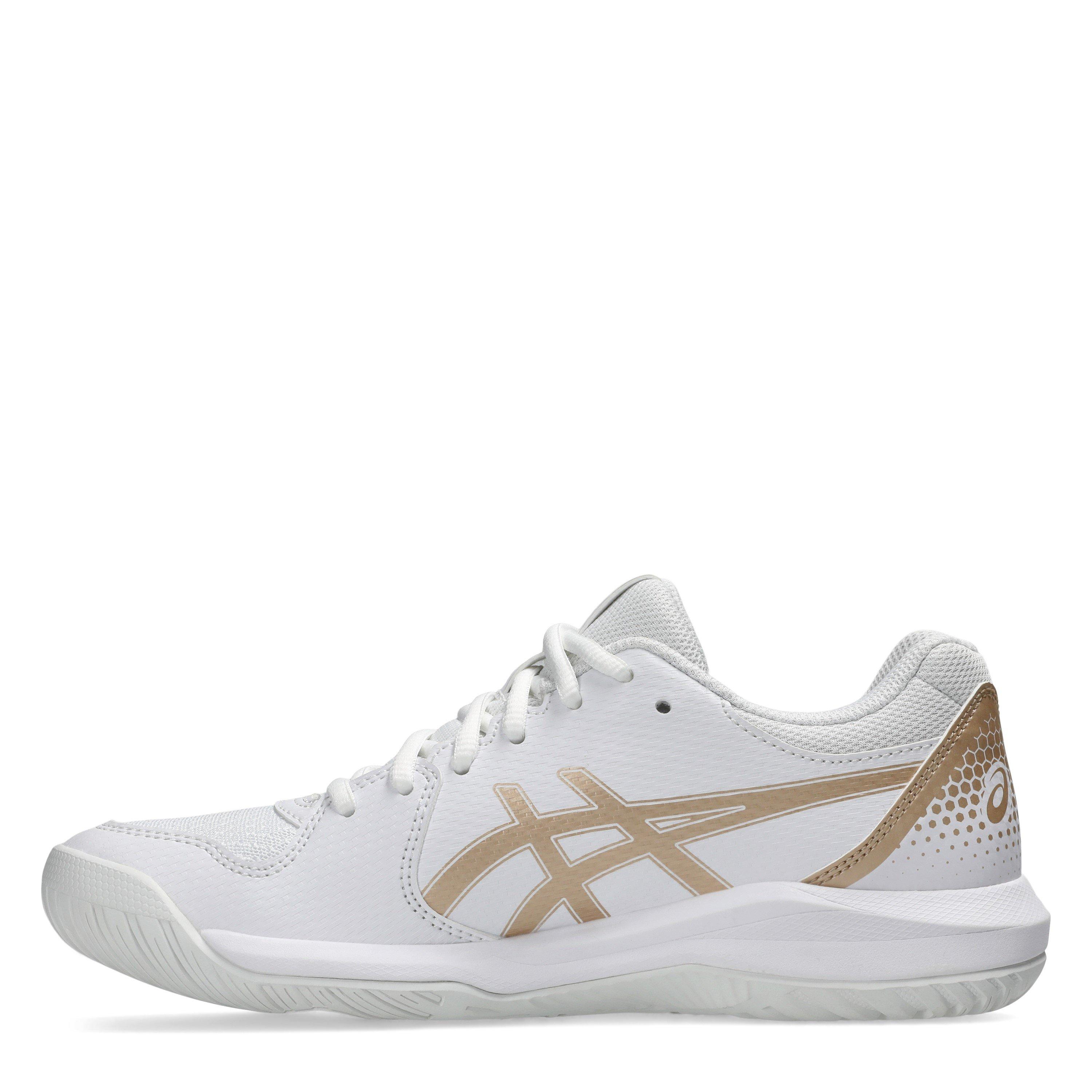 WHITE/CHAMPAGNE - Asics - Gel-Dedicate 8 Womens Pickleball Shoes - 2