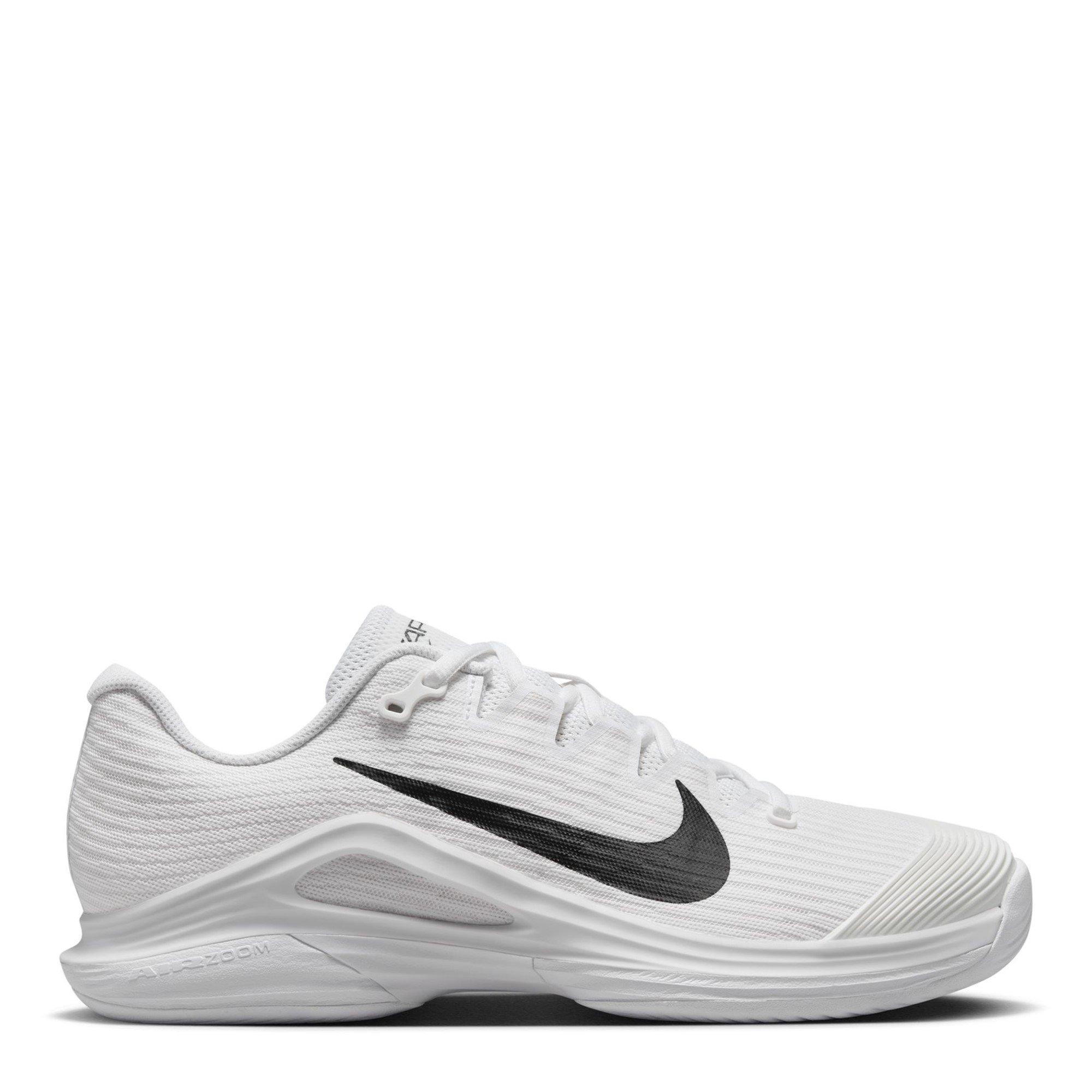 Nike Women's Vapor 12 Hard Court Tennis Shoes - White/Black - 7 (41)