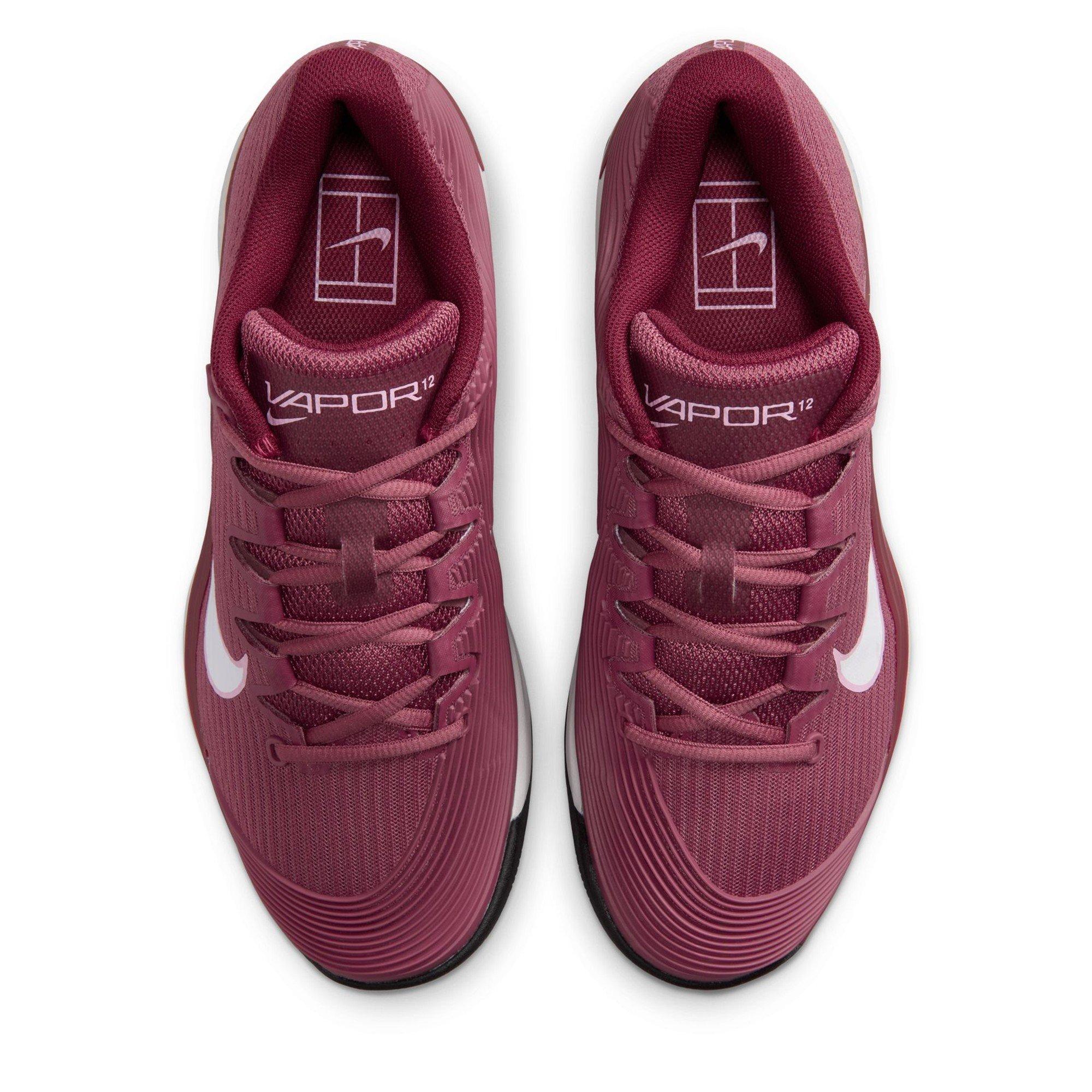 Pink Smk/White - Nike - Nike Vapor 12 Hard Court Tennis Shoes Womens - 6