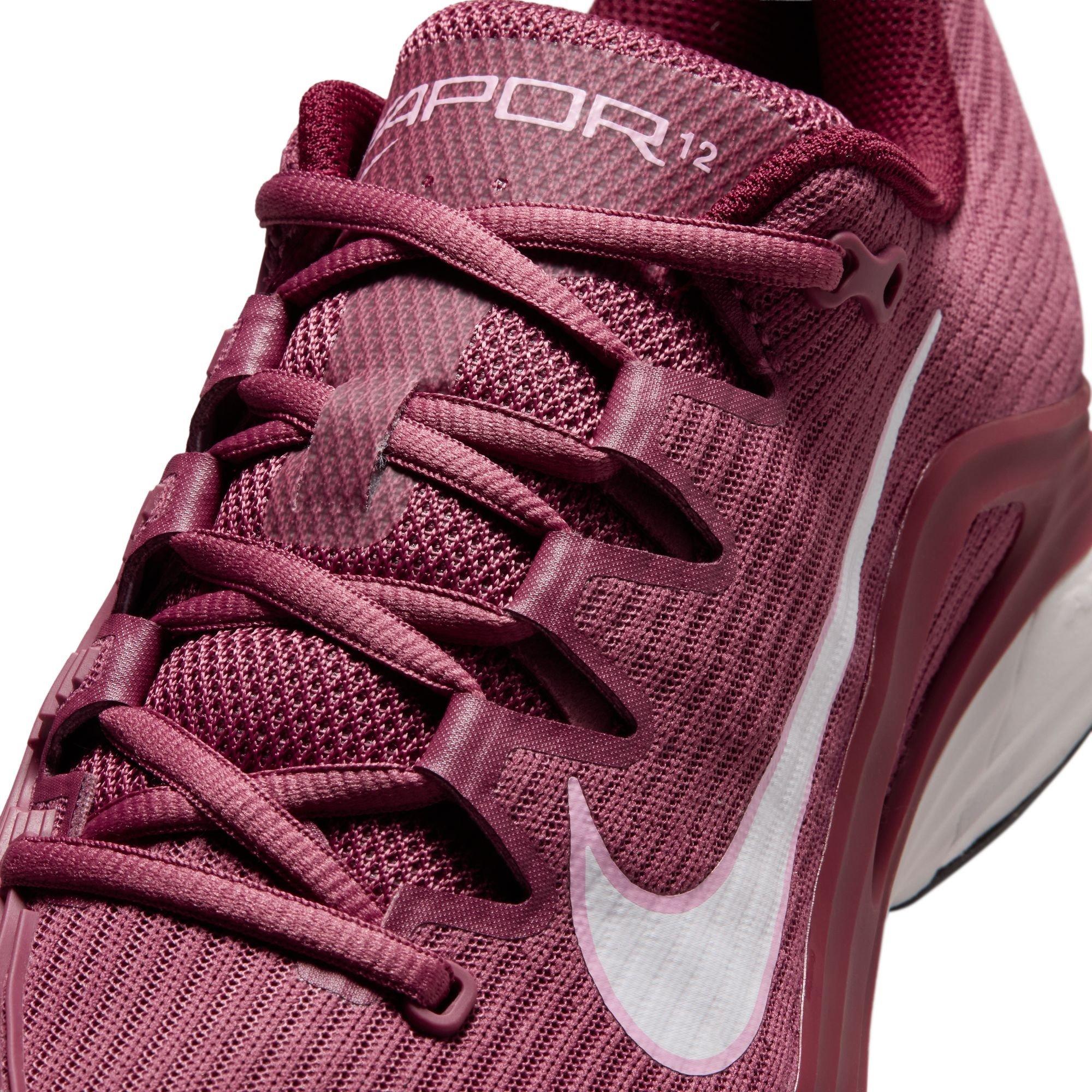 Pink Smk/White - Nike - Nike Vapor 12 Hard Court Tennis Shoes Womens - 7