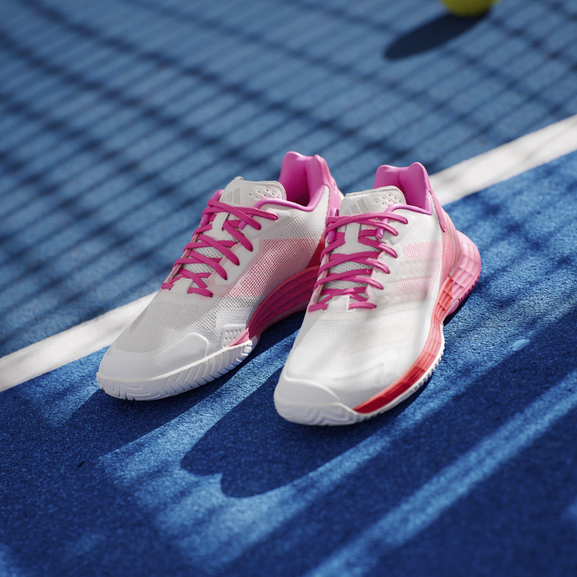 Weiß/Rosa - adidas - Defiant Speed 2 Tennis Shoes Womens - 12