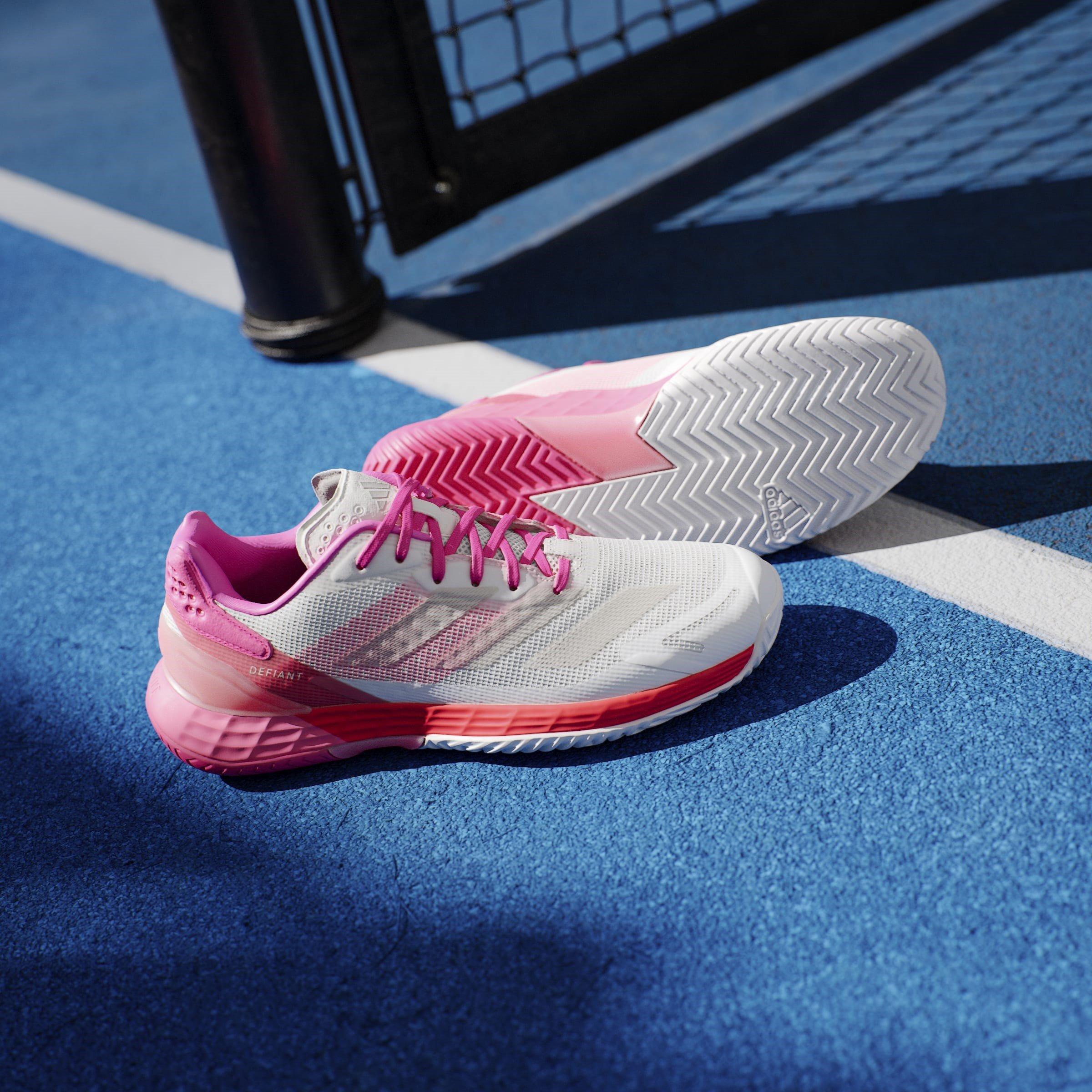 Weiß/Rosa - adidas - Defiant Speed 2 Tennis Shoes Womens - 15