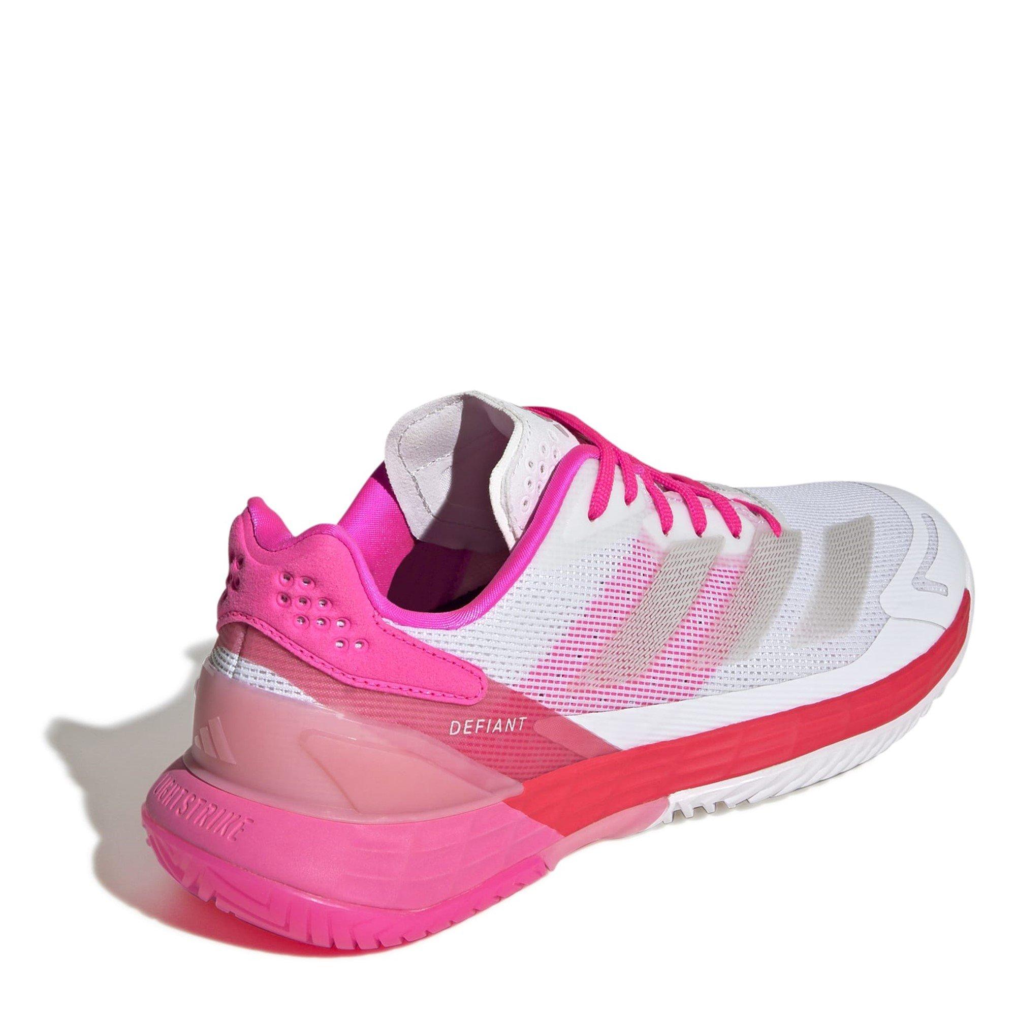 Weiß/Rosa - adidas - Defiant Speed 2 Tennis Shoes Womens - 4