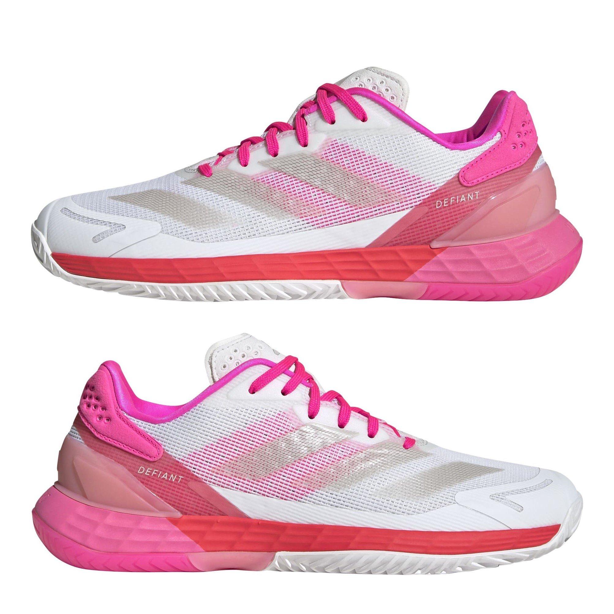 Weiß/Rosa - adidas - Defiant Speed 2 Tennis Shoes Womens - 9