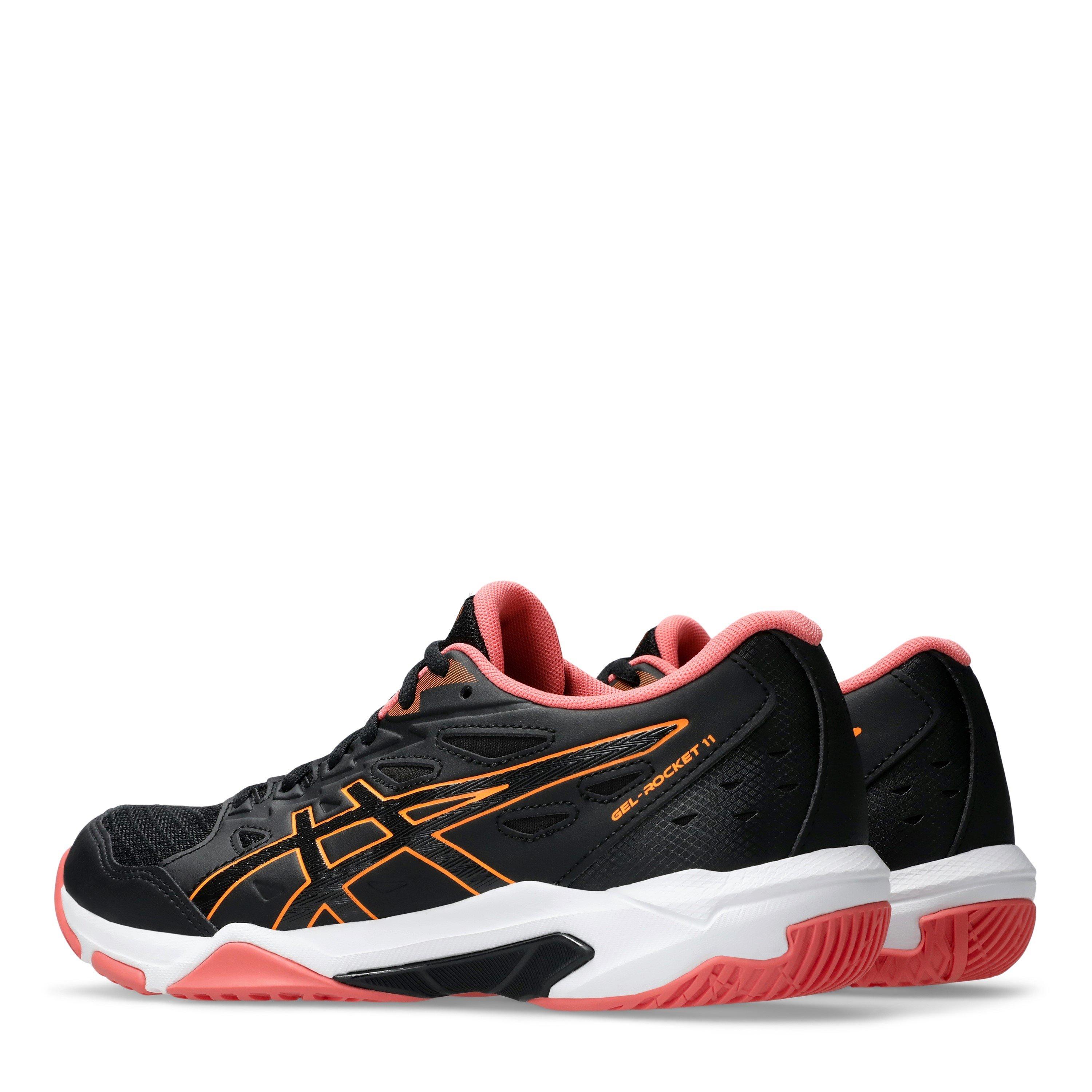 BLACK/ORANGEPOP - Asics - Gel-Rocket 11 Womens Badminton Shoes - 5