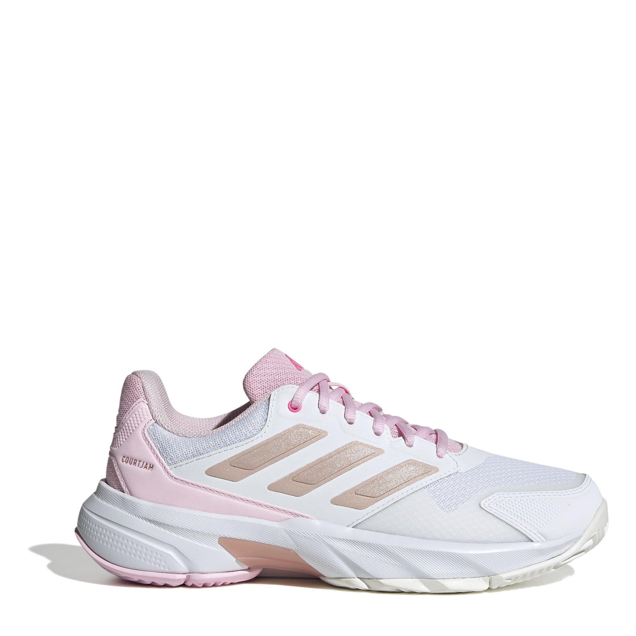 Adidas Women's Tennis Shoes - White/Met/Pink - 5 (38)
