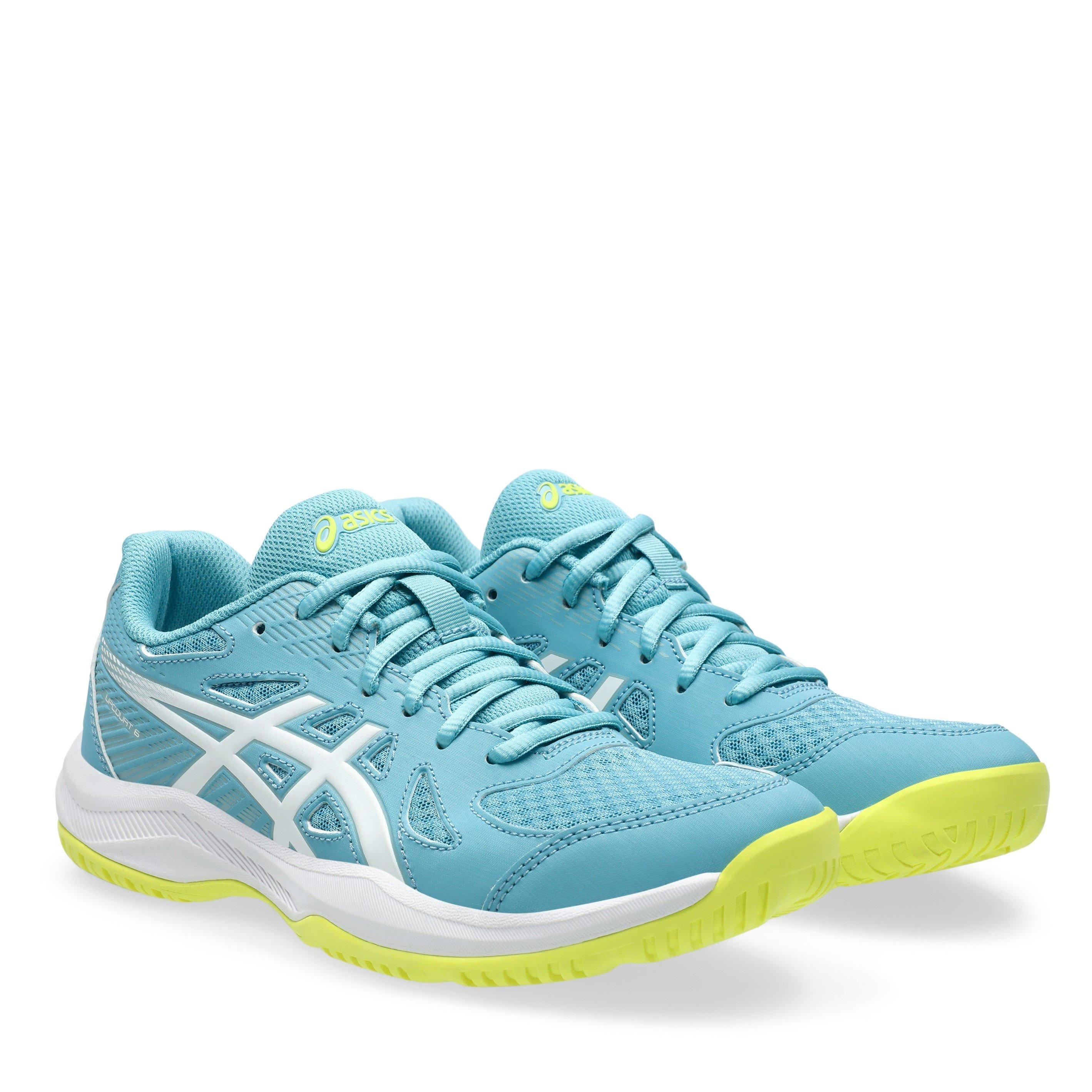 STILWATER/WHITE - Asics - Upcourt 6 Womens Badminton Shoes - 4