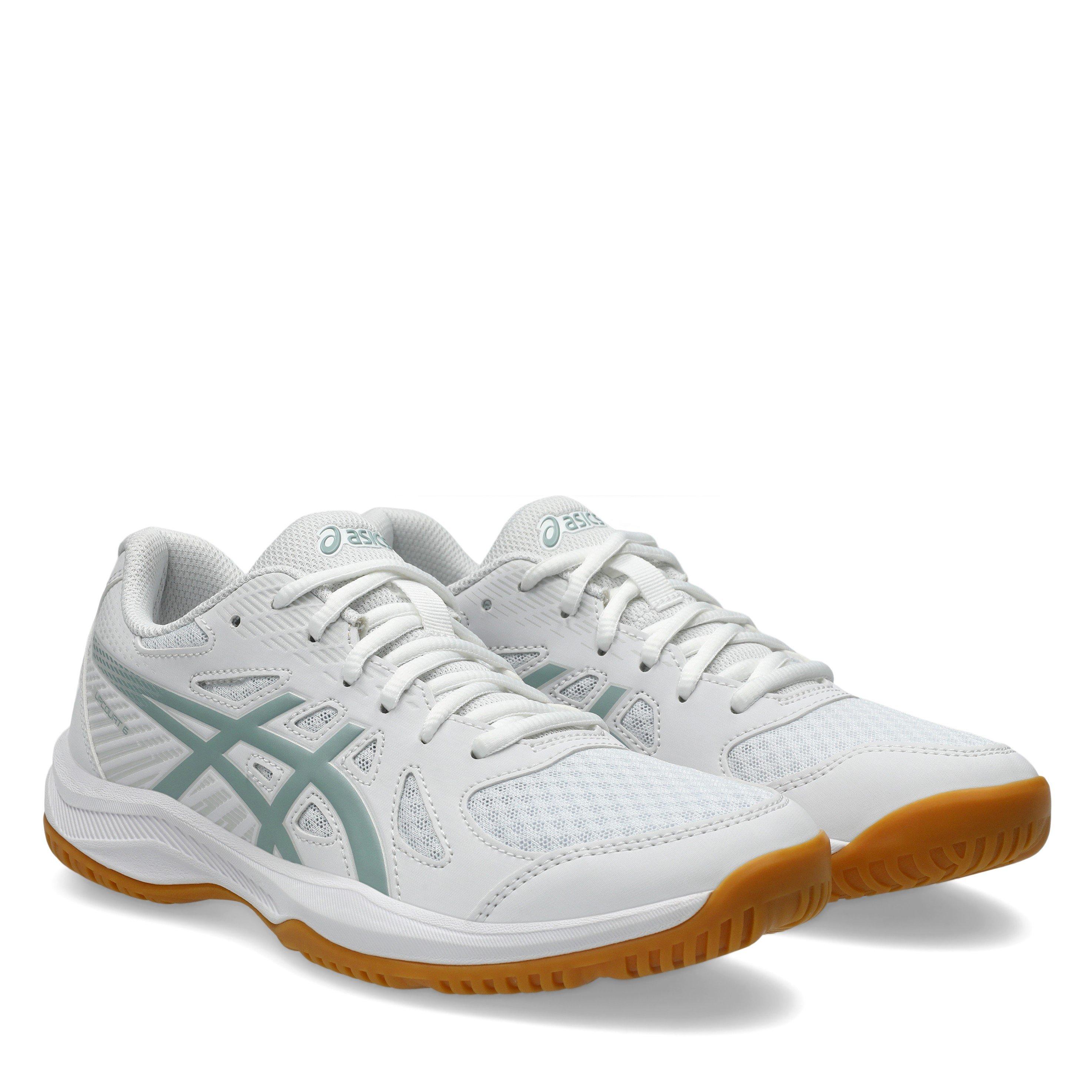 Wht/Ocean Haze - Asics - Upcourt 6 Womens Badminton Shoes - 4