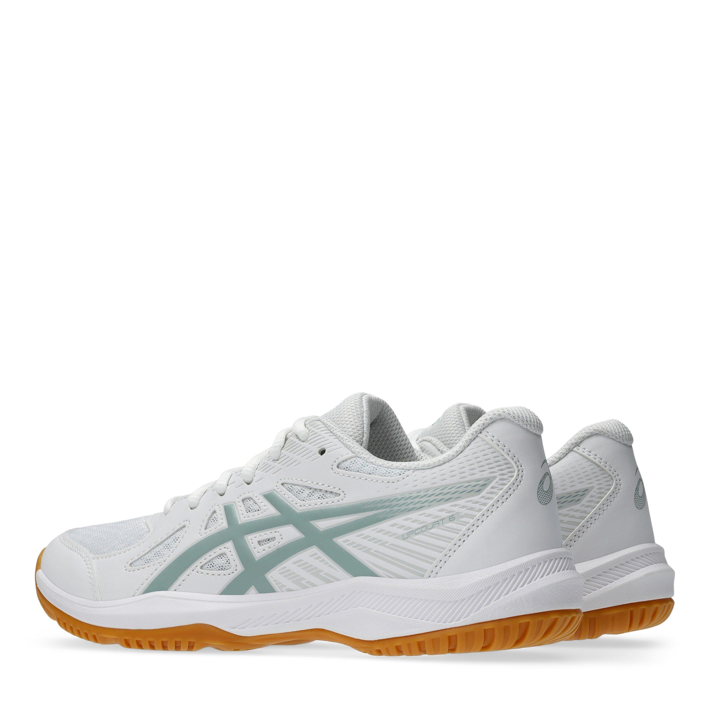 Wht/Ocean Haze - Asics - Upcourt 6 Womens Badminton Shoes - 5
