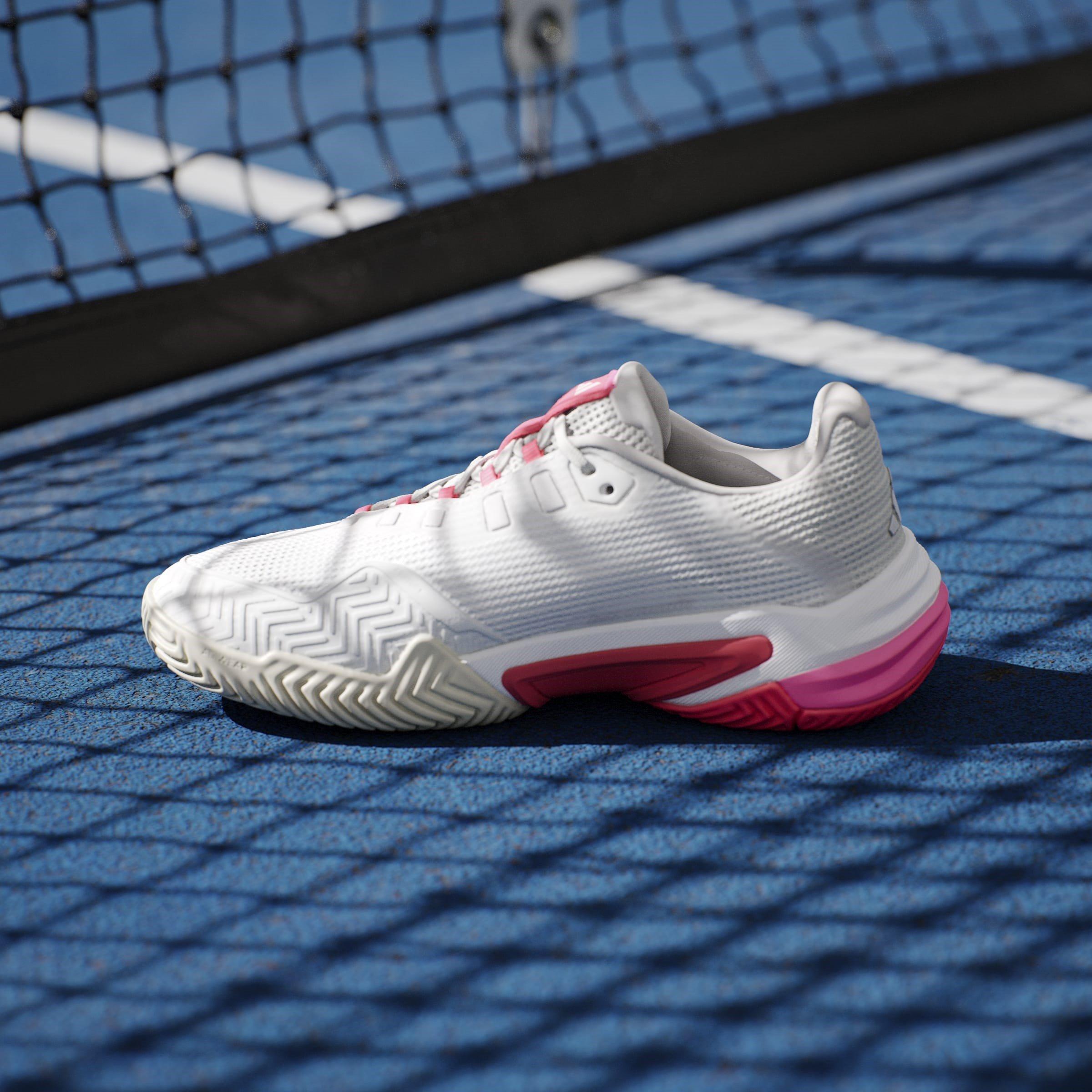 Wit/Roze - adidas - Barricade 13 Tennis Shoes Womens - 15