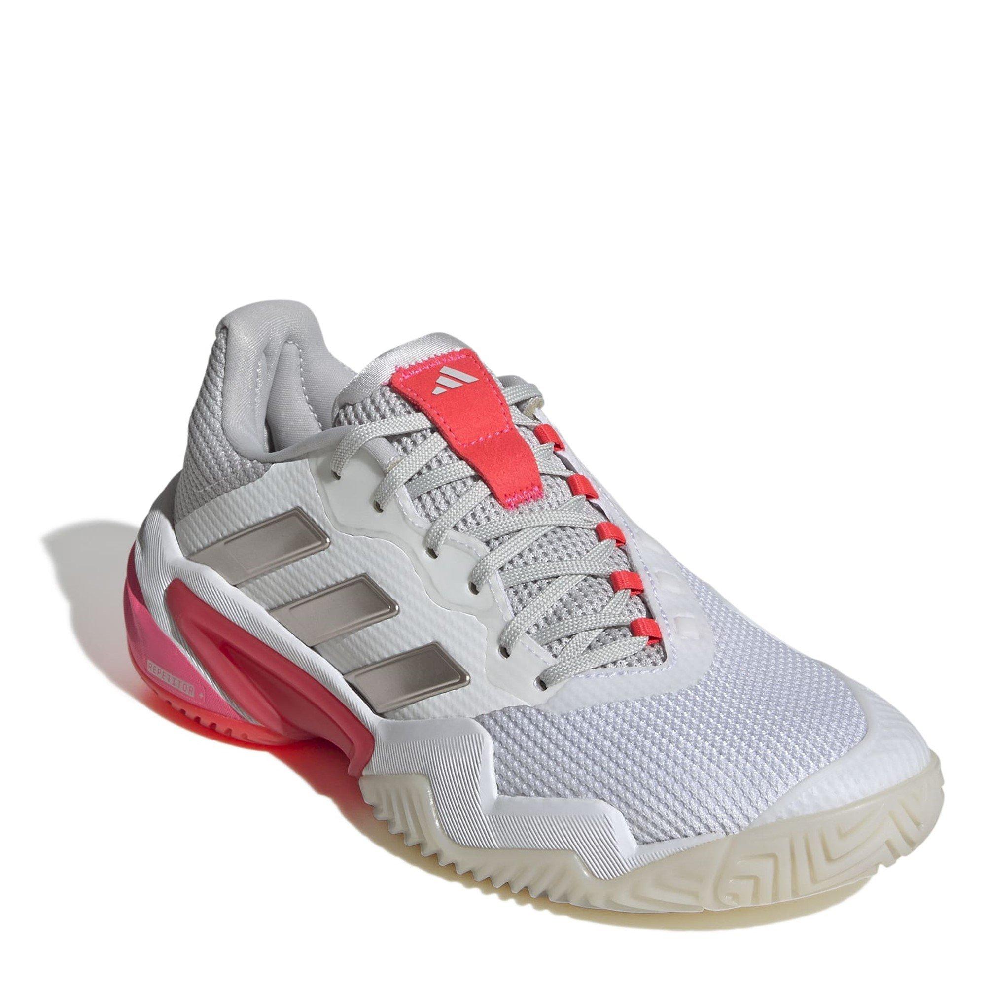 Wit/Roze - adidas - Barricade 13 Tennis Shoes Womens - 3