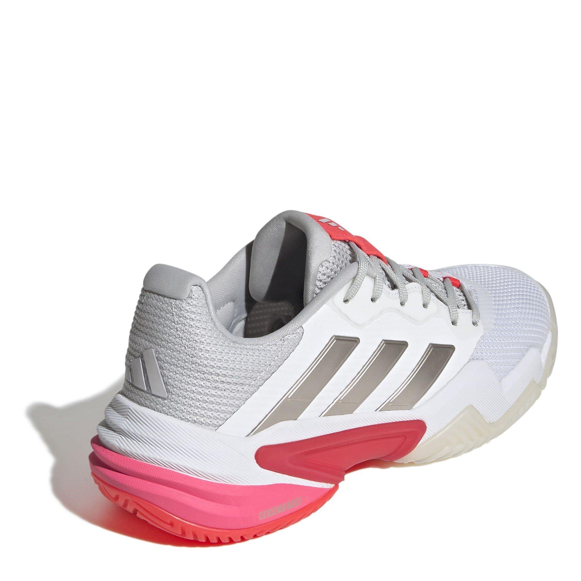 Wit/Roze - adidas - Barricade 13 Tennis Shoes Womens - 4