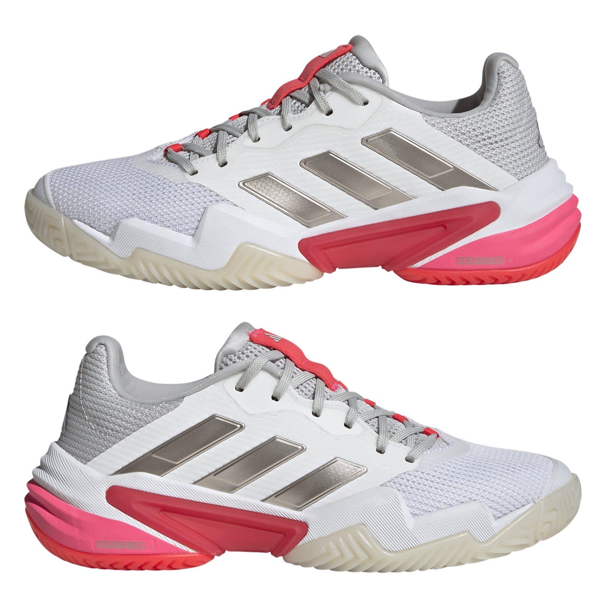 Wit/Roze - adidas - Barricade 13 Tennis Shoes Womens - 9