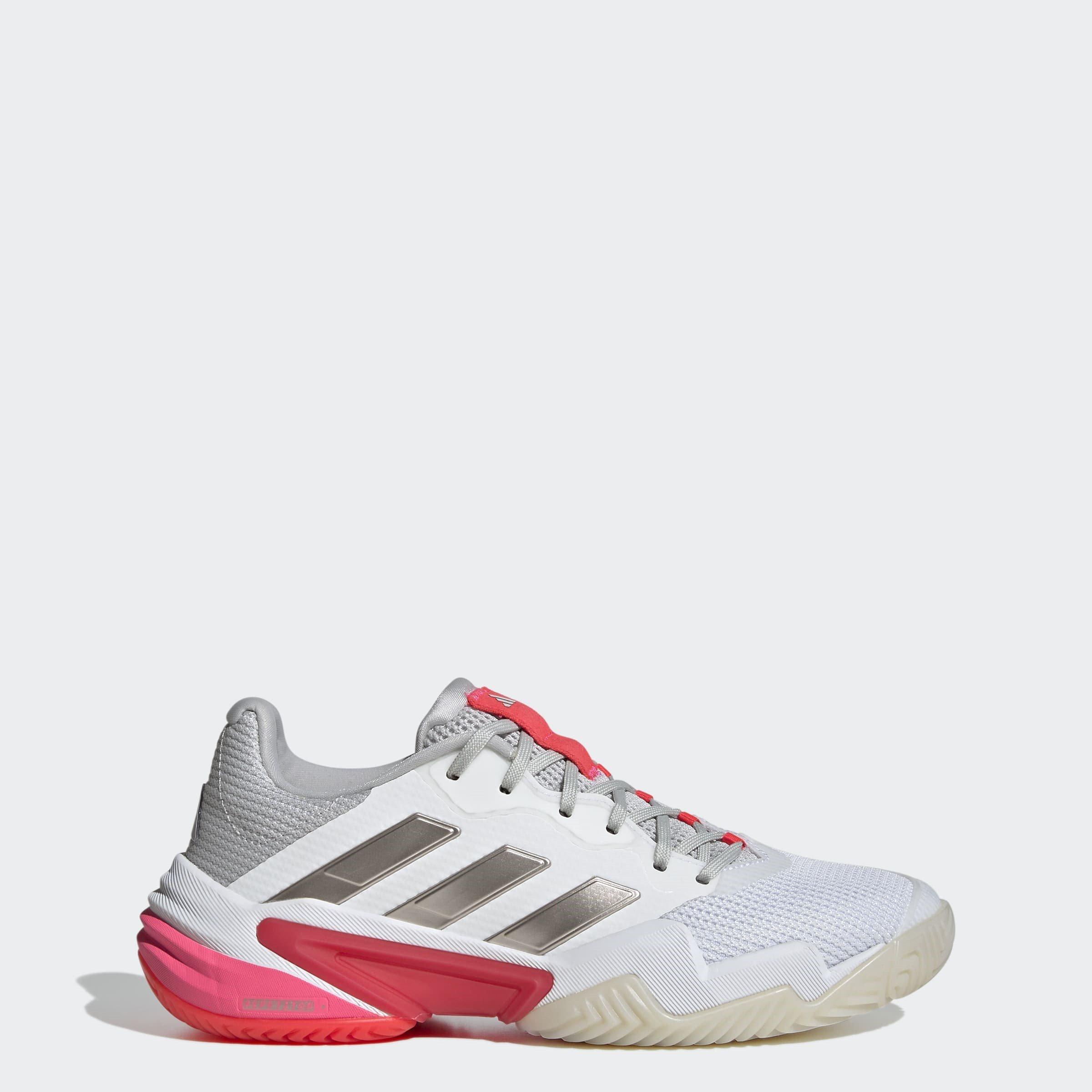 Wit/Roze - adidas - Barricade 13 Tennis Shoes Womens - 10