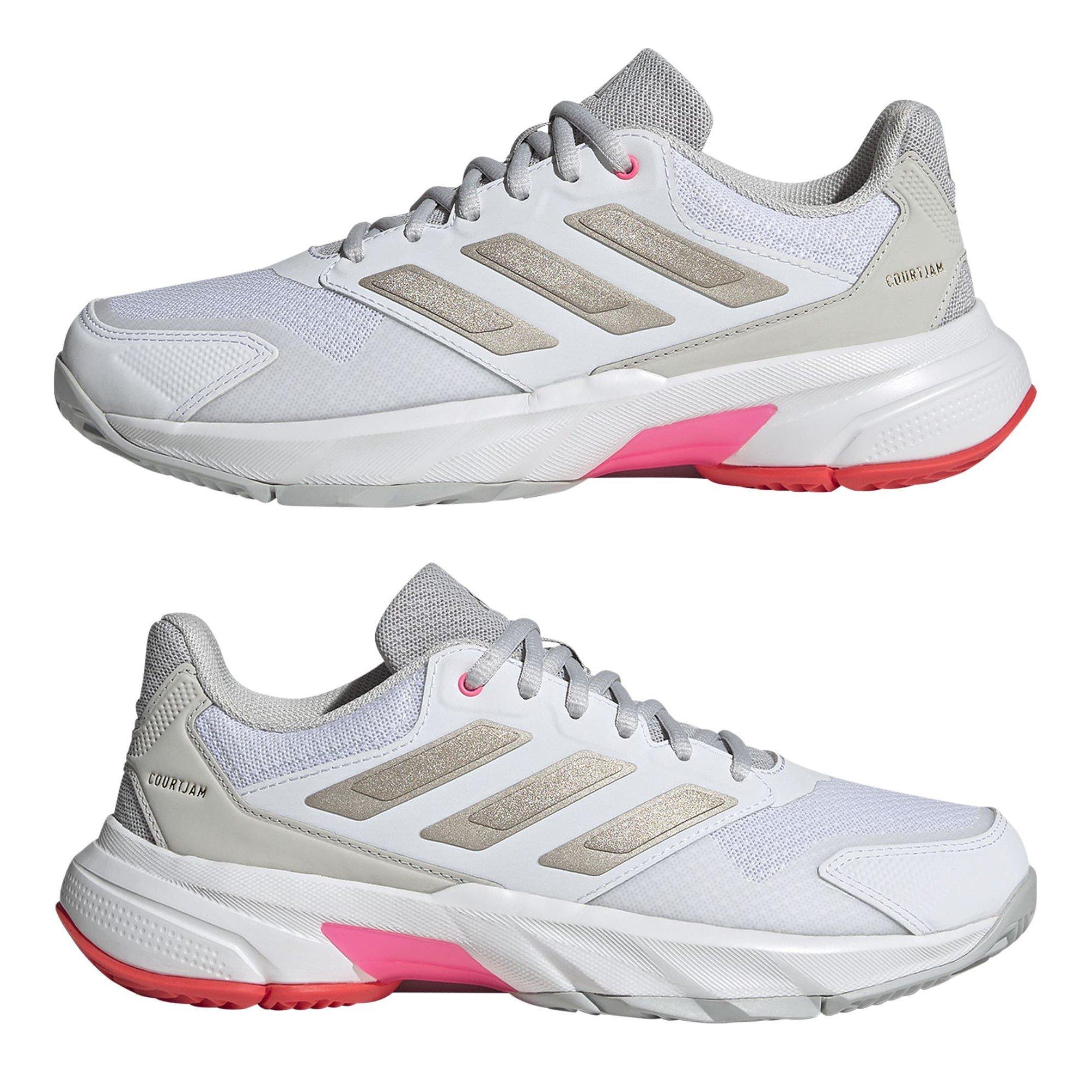 White/Pink - adidas - Courtjam Control 3 Tennis Shoes Womens - 9