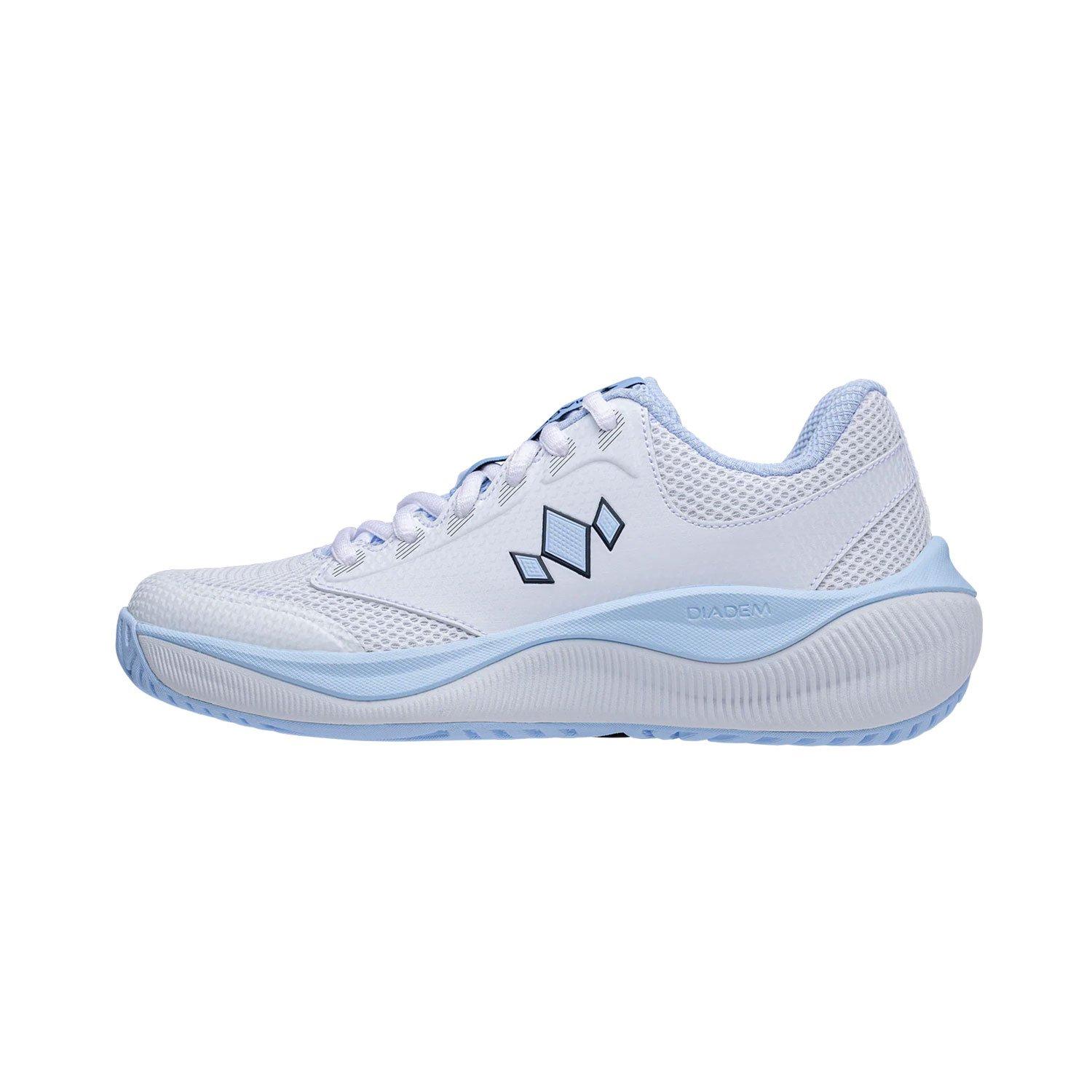 White/Sky - Diadem - Womens Court Flo Pickleball Trainers - 2