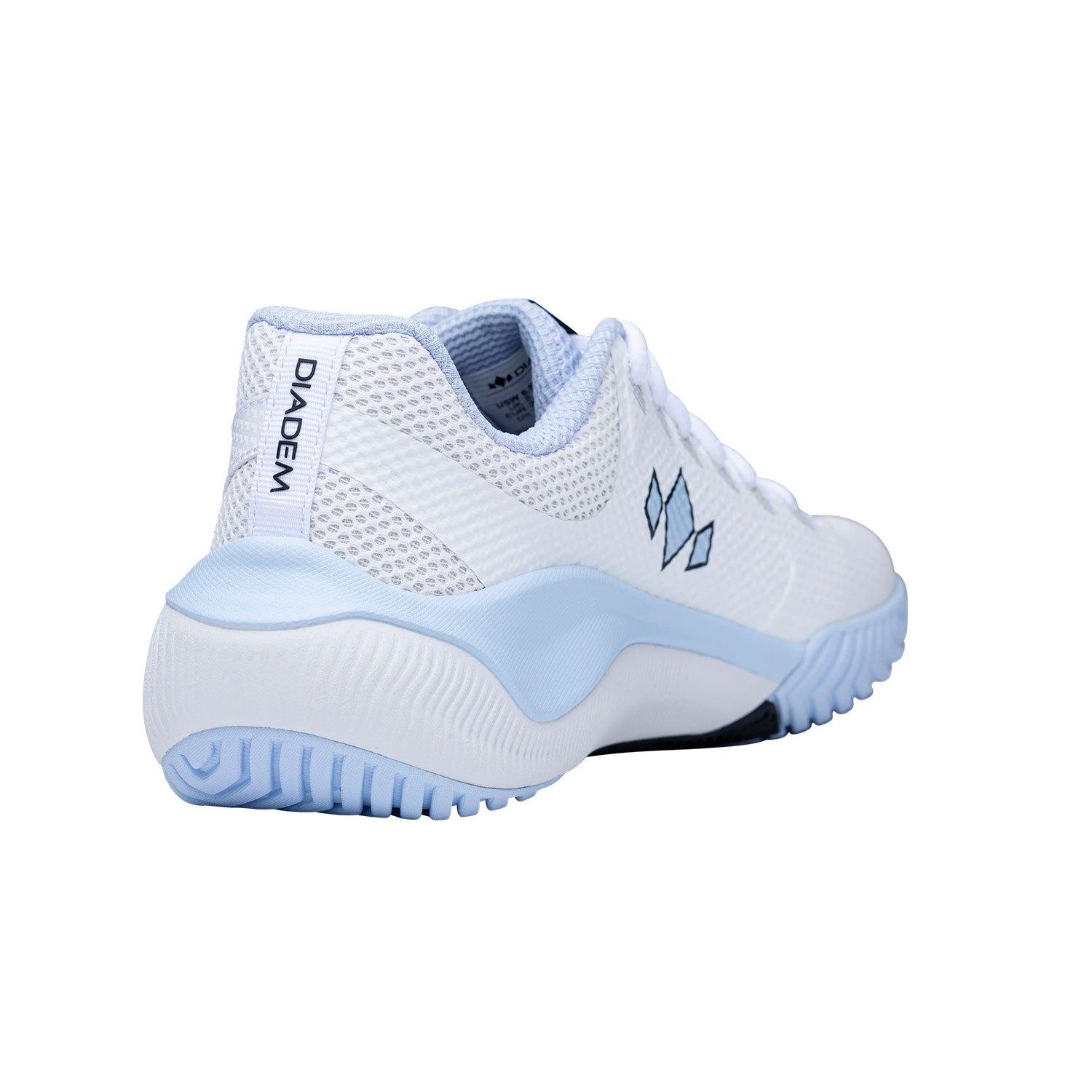 White/Sky - Diadem - Womens Court Flo Pickleball Trainers - 4
