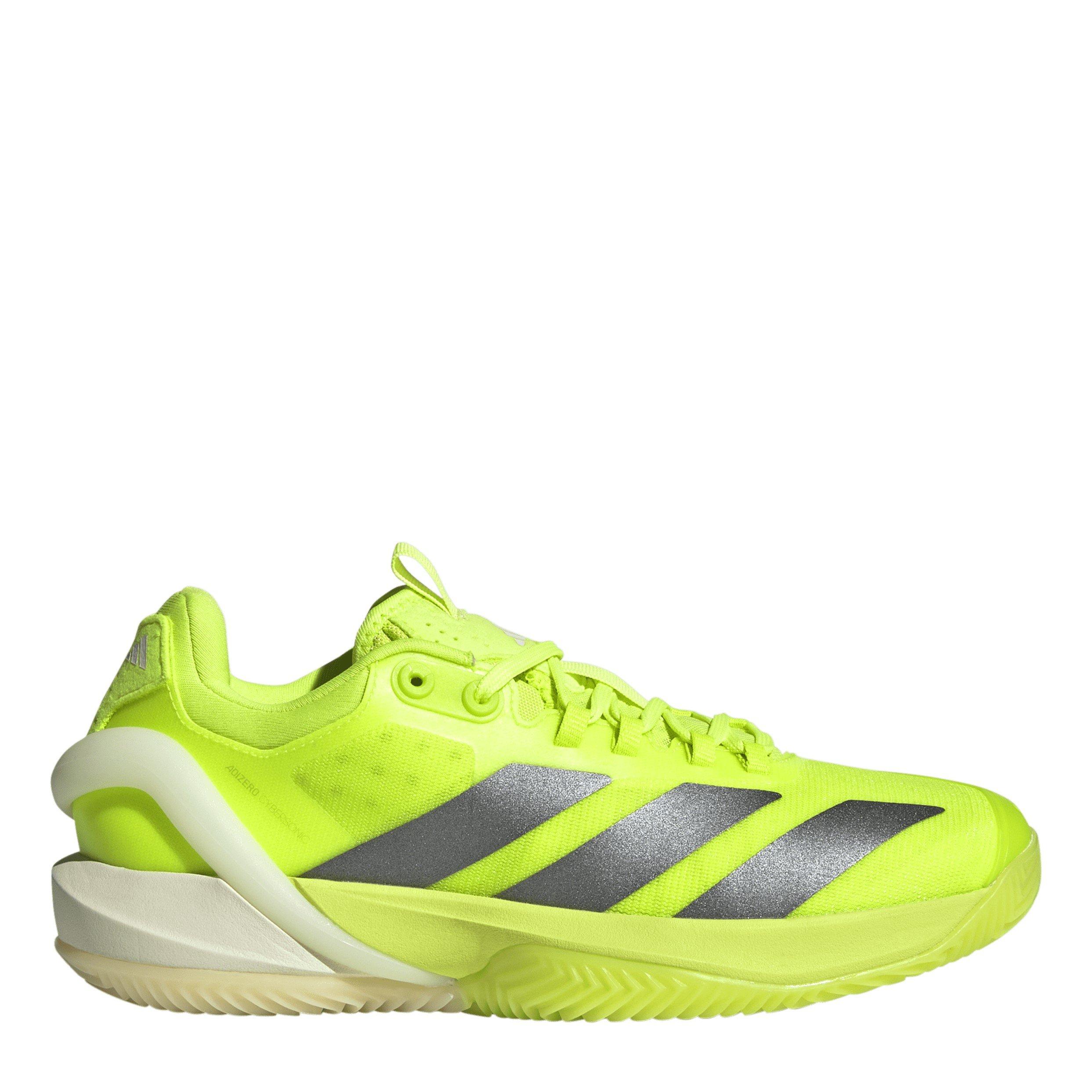 Adidas Women's Adizero Cybersonic Clay Lightweight Tennis Shoes - Lucid Lemon/Iro - 4.5 (37.3)