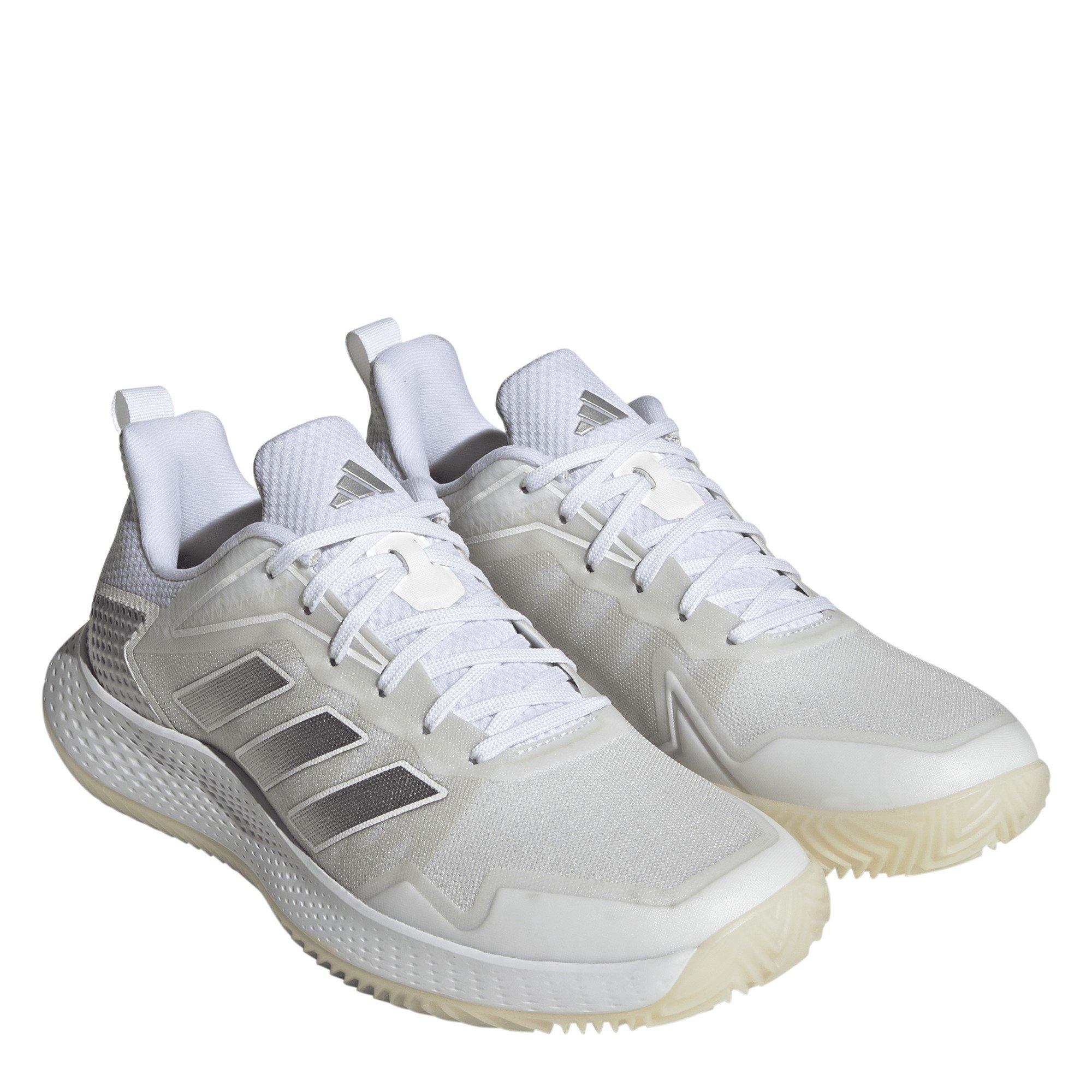 White - adidas - Defiant Speed Clay Tennis Shoes Womens - 3