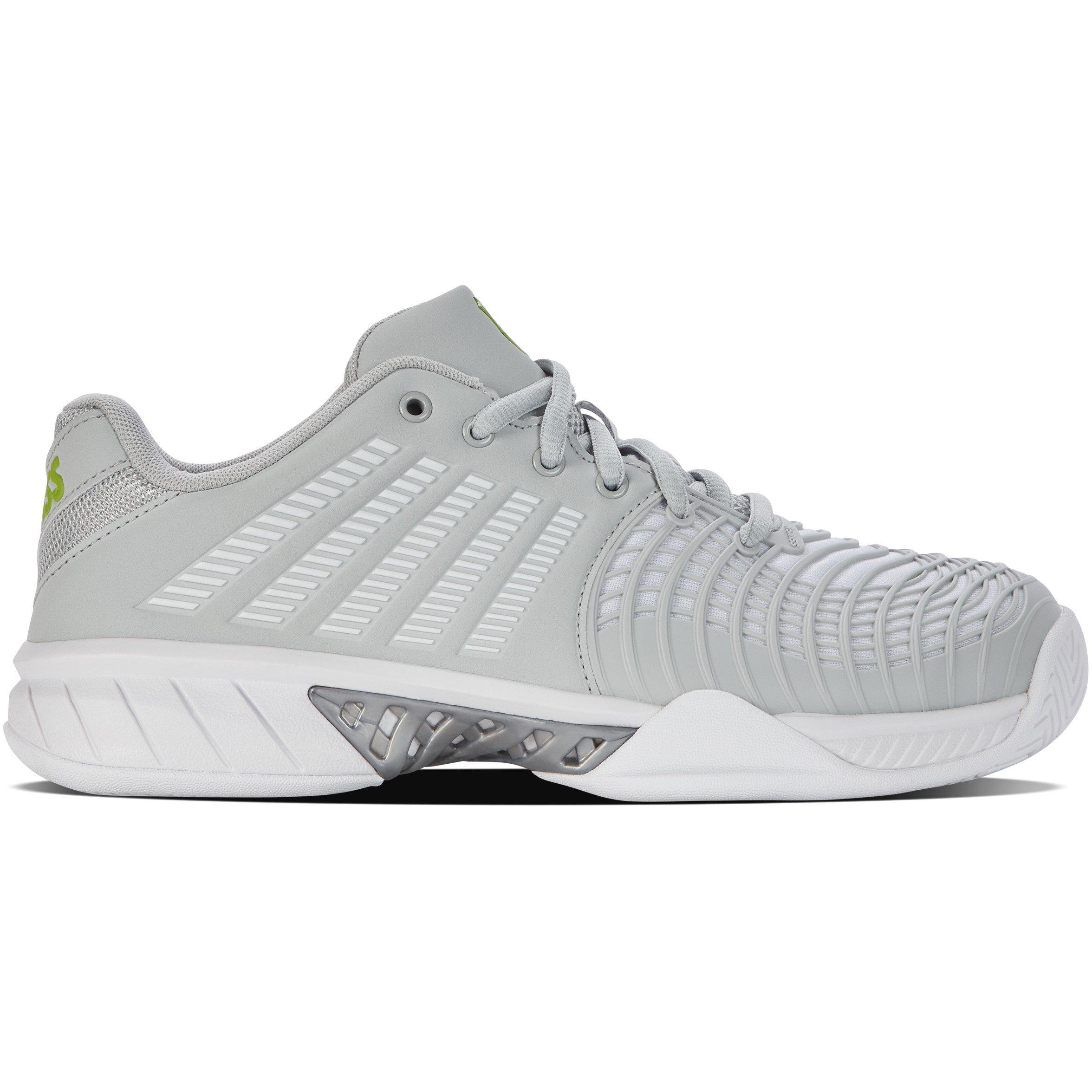 Gray/White/Grn - K-Swiss - Women's Express Light 3 HB Clay Court Lace Up Tennis Shoes - 1