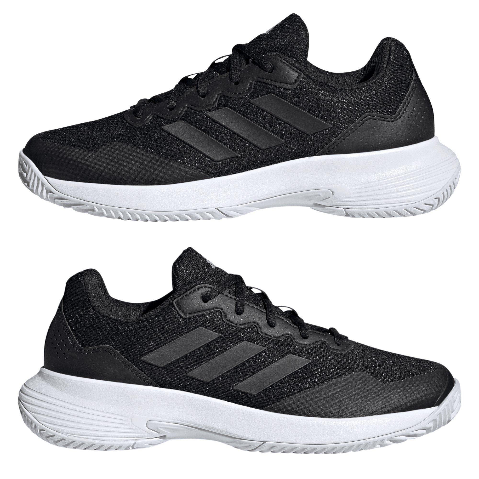 C.Black/Silver - adidas - GameCourt 2.0 Womens Shoes - 9
