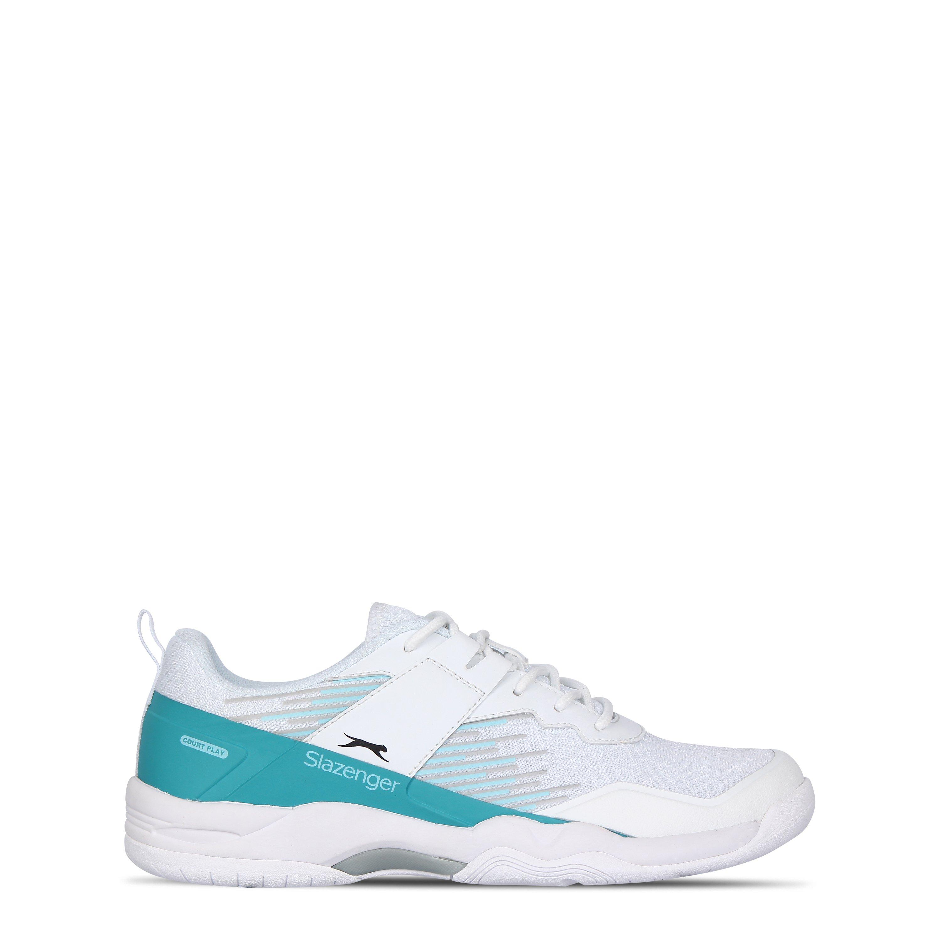 Wht/Aqua - Slazenger - Baseline Womens - 1