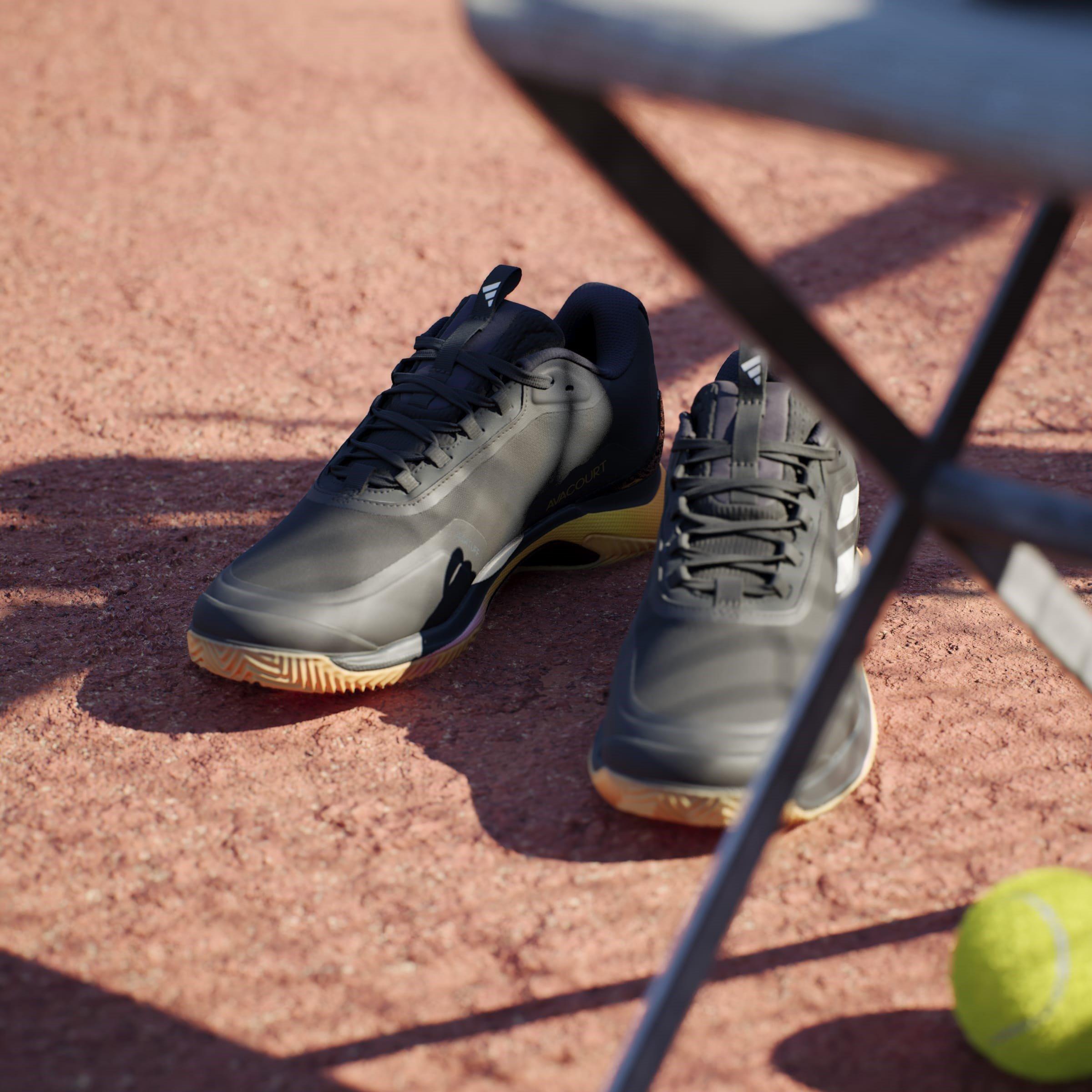 Blk/Metal/Spark - adidas - Avacourt 2 Clay Tennis Shoes Womens - 12