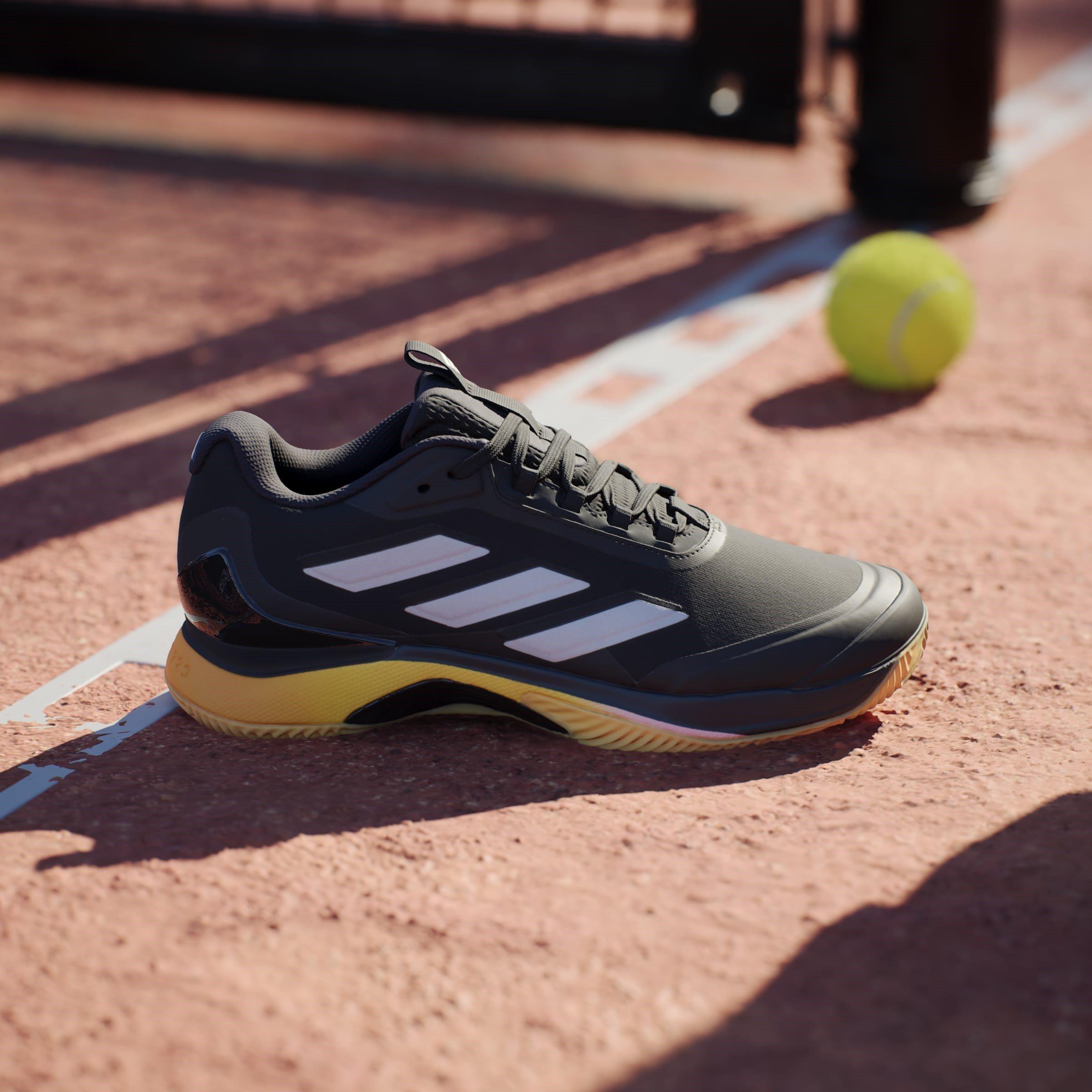 Blk/Metal/Spark - adidas - Avacourt 2 Clay Tennis Shoes Womens - 10