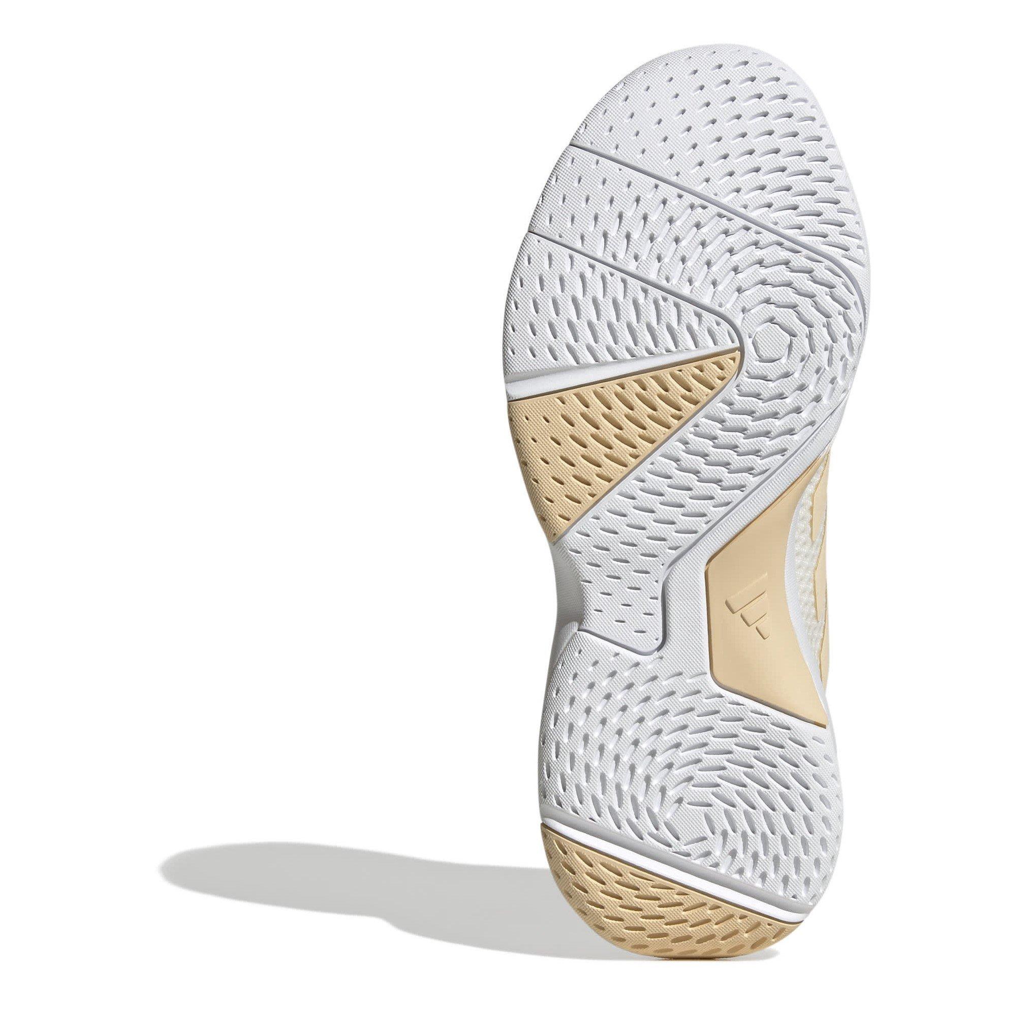 White/Sand - adidas - Ligra 8 Indoor Shoes Womens - 6