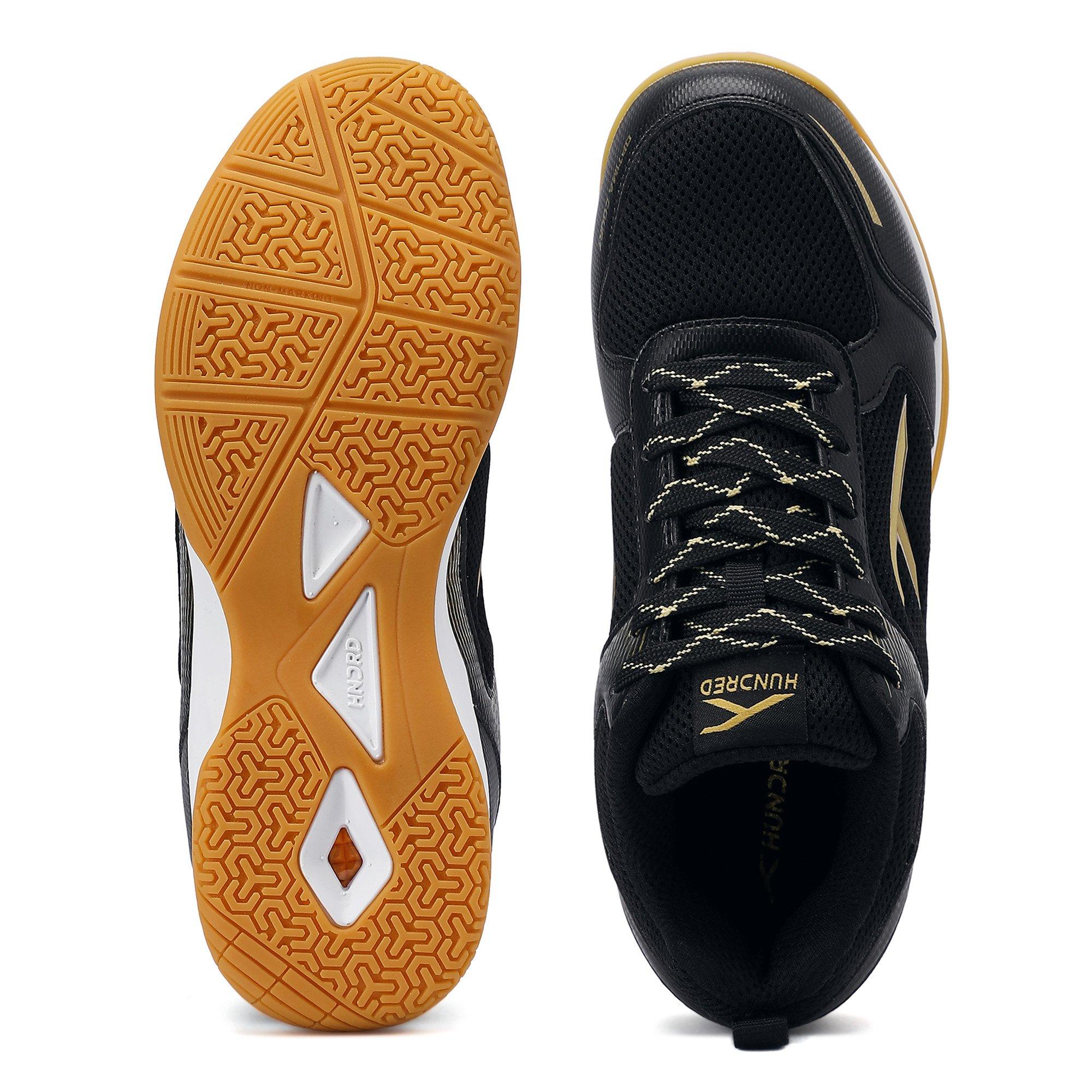 BLACK/GOLD - Hundred - Optima Court Badminton Trainers - 3